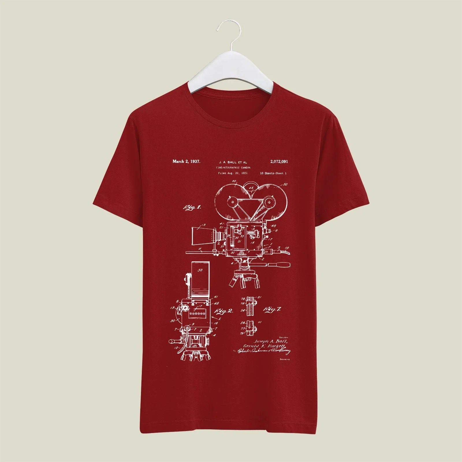 Camera Patent T-Shirt T-CMP74 Desichalchitra