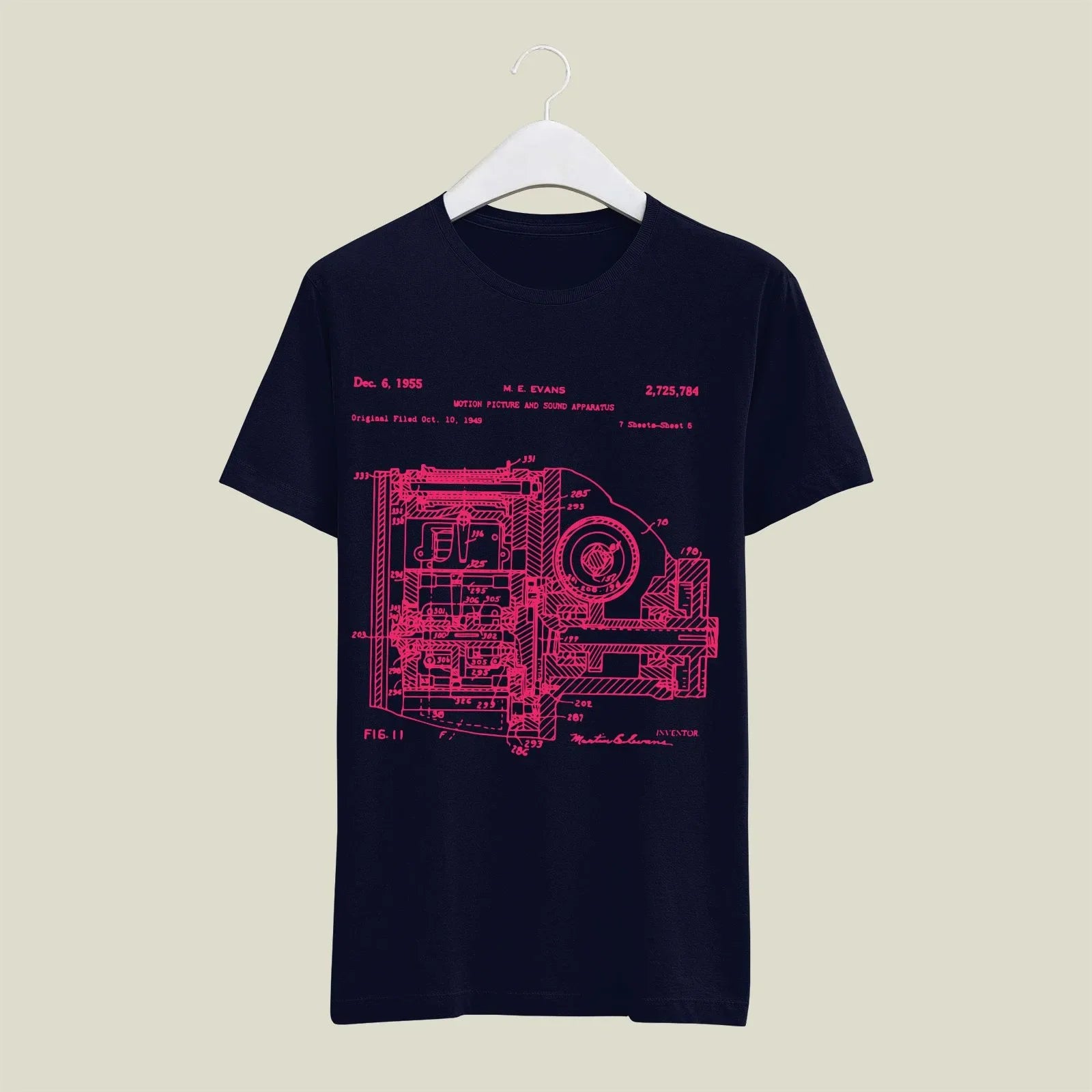 Camera Patent T-Shirt T-CMP17 Desichalchitra