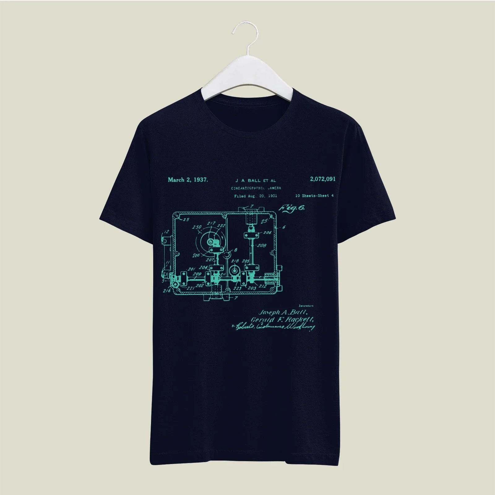 Camera Patent T-Shirt T-CMP131 Desichalchitra