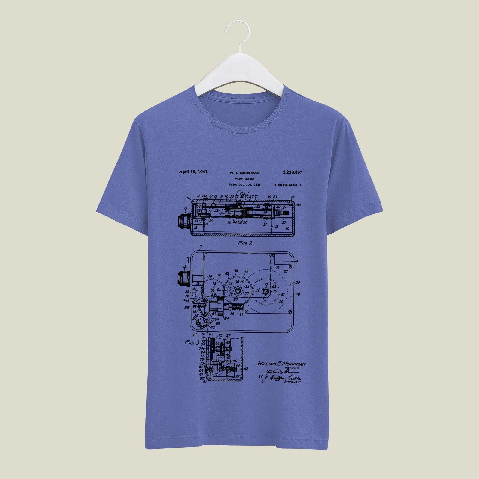 Camera Patent T-Shirt T-CMP35 Desichalchitra