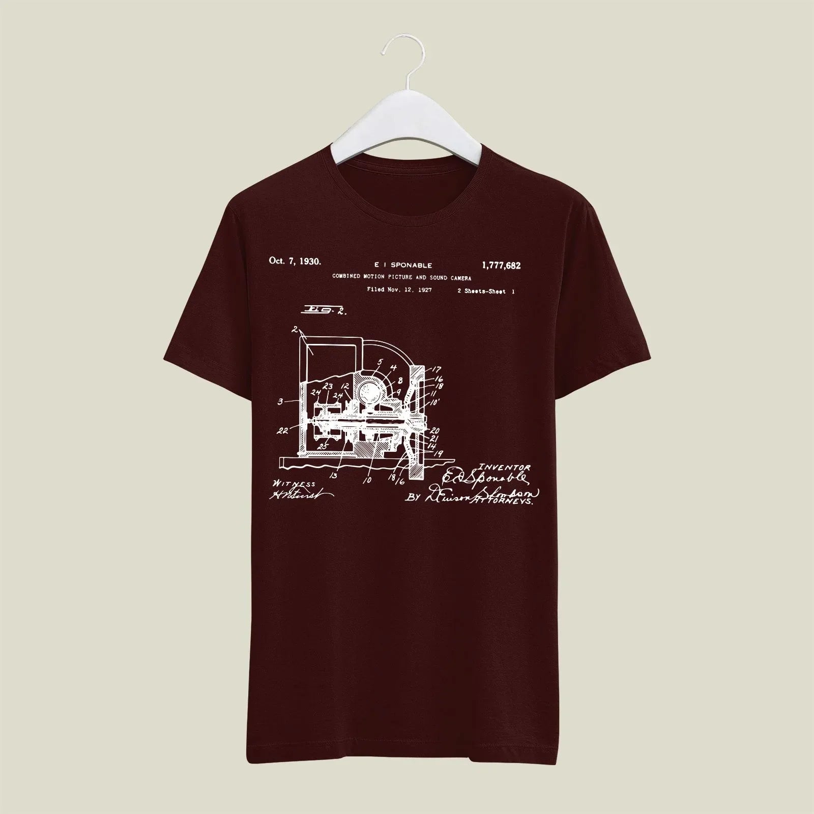 Camera Patent T-Shirt T-CMP156 Desichalchitra