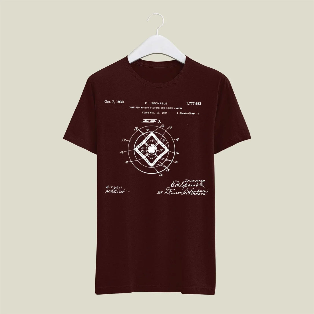 Camera Patent T-Shirt T-CMP167 Desichalchitra
