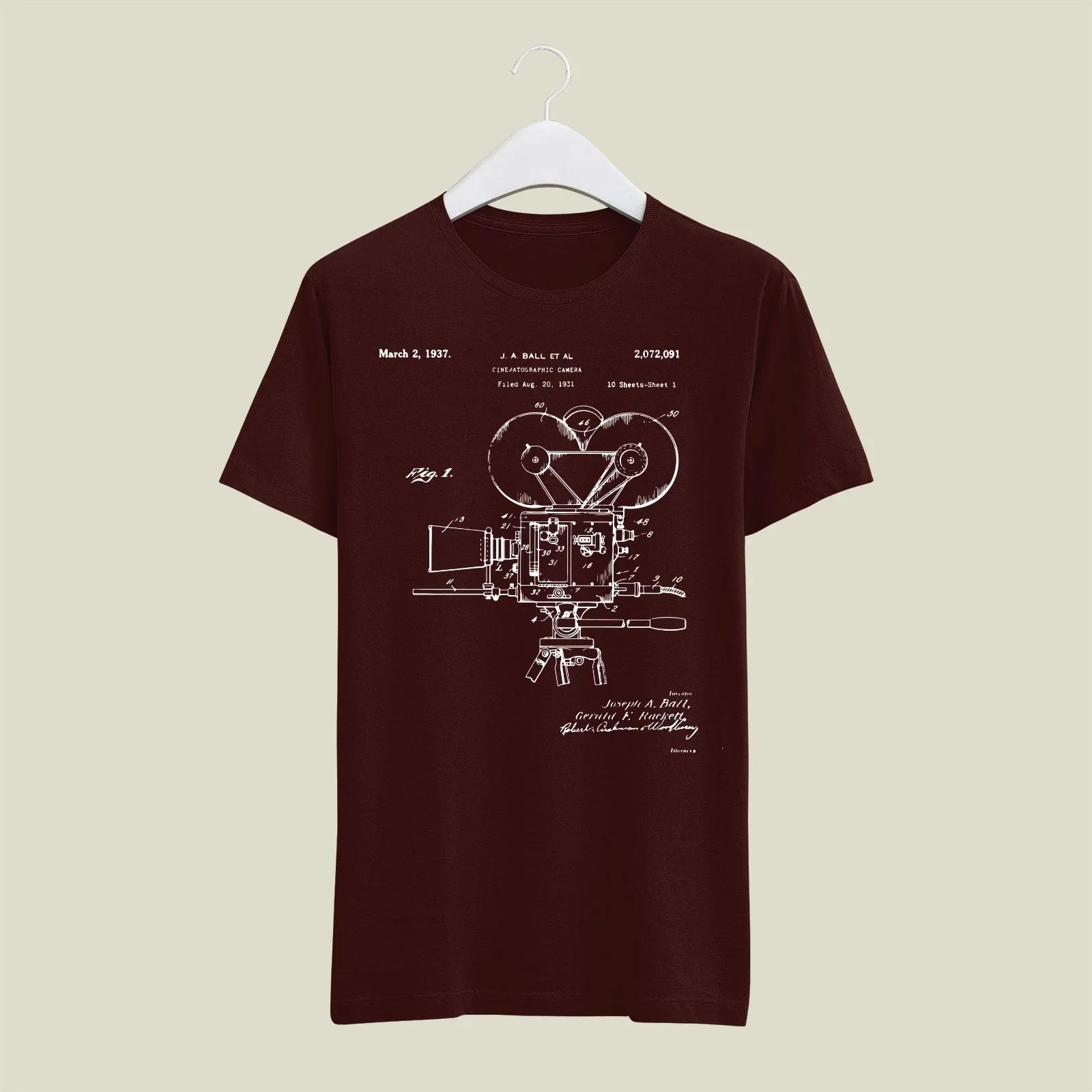 Camera Patent T-Shirt T-CMP191 Desichalchitra
