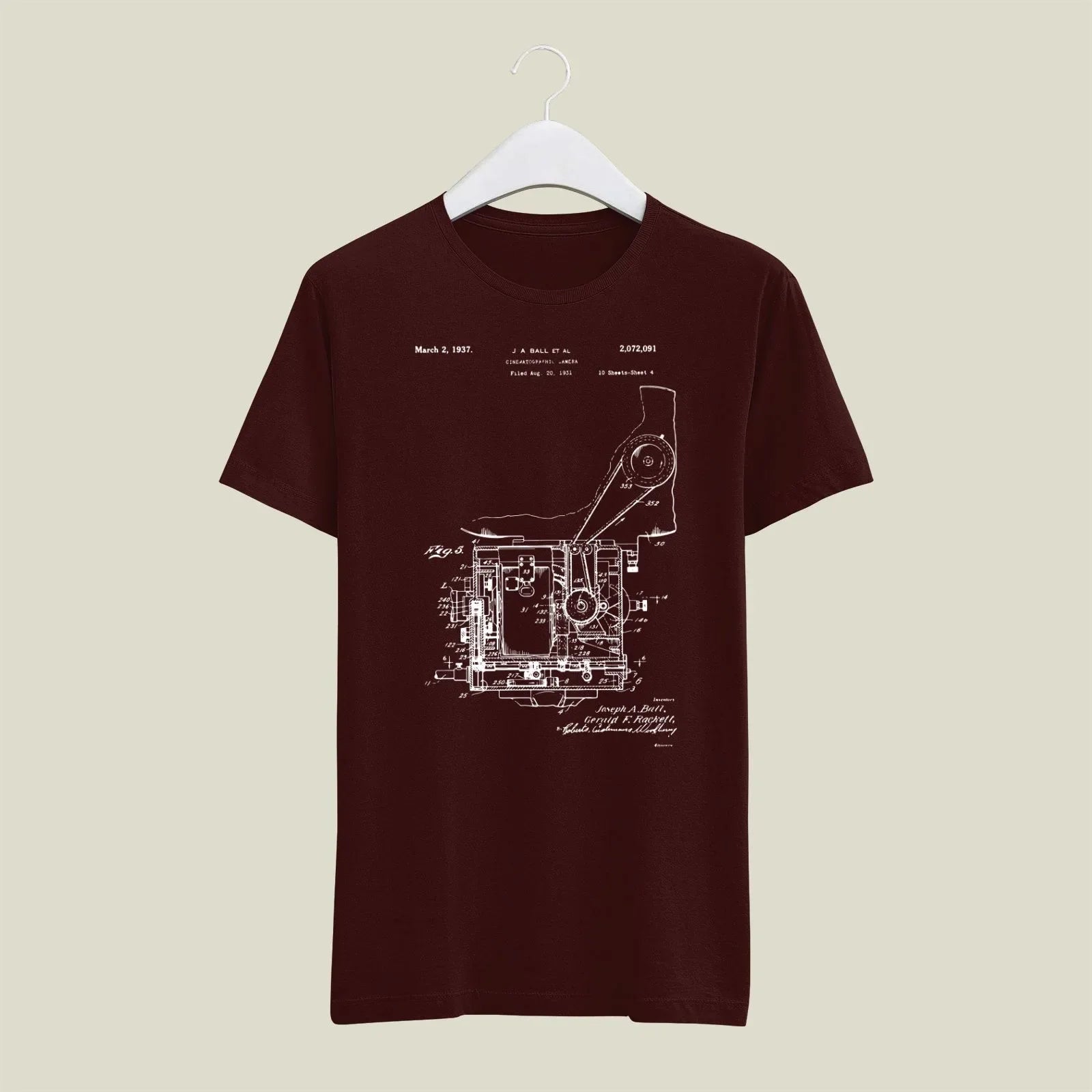 Camera Patent T-Shirt T-CMP195 Desichalchitra