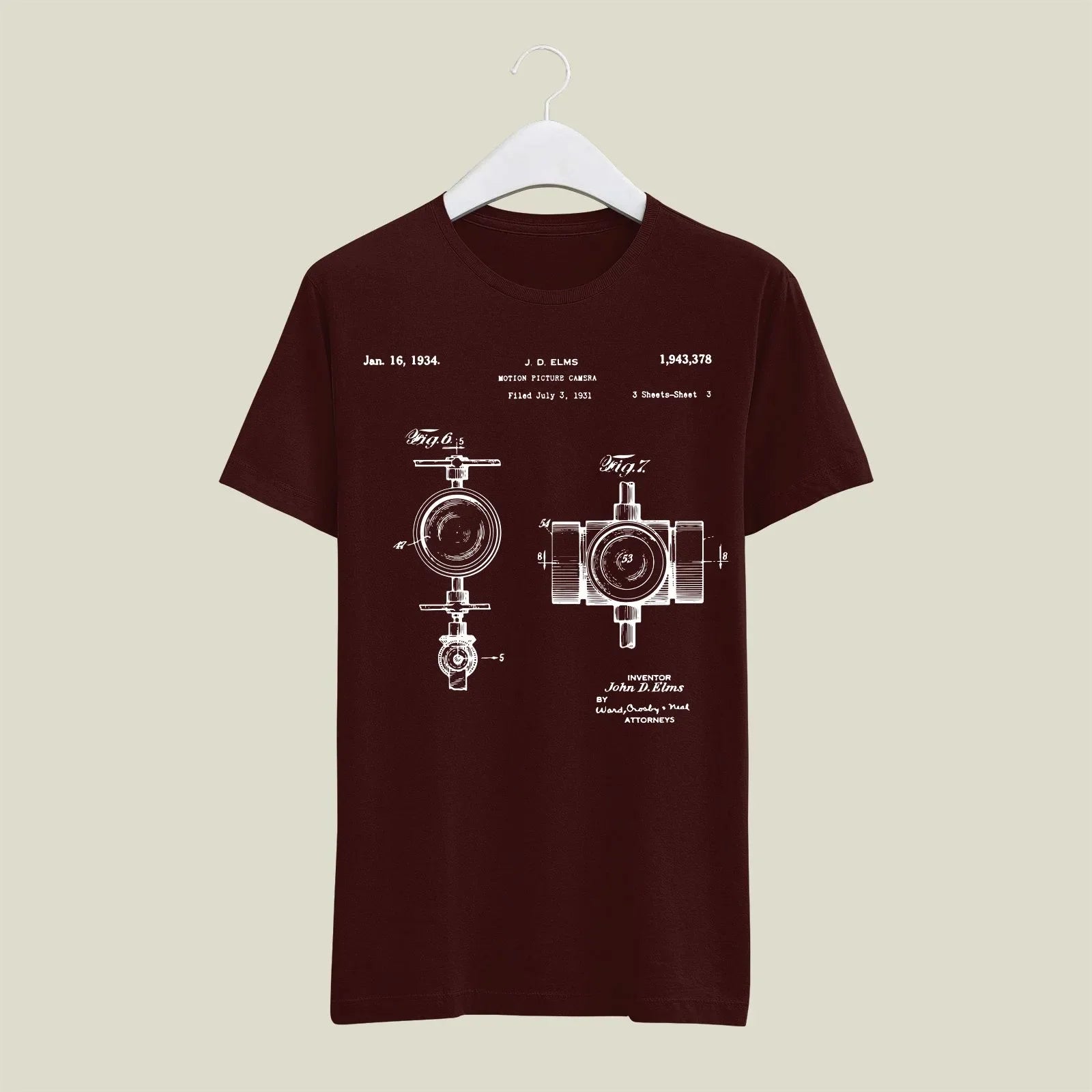 Camera Patent T-Shirt T-CMP204 Desichalchitra