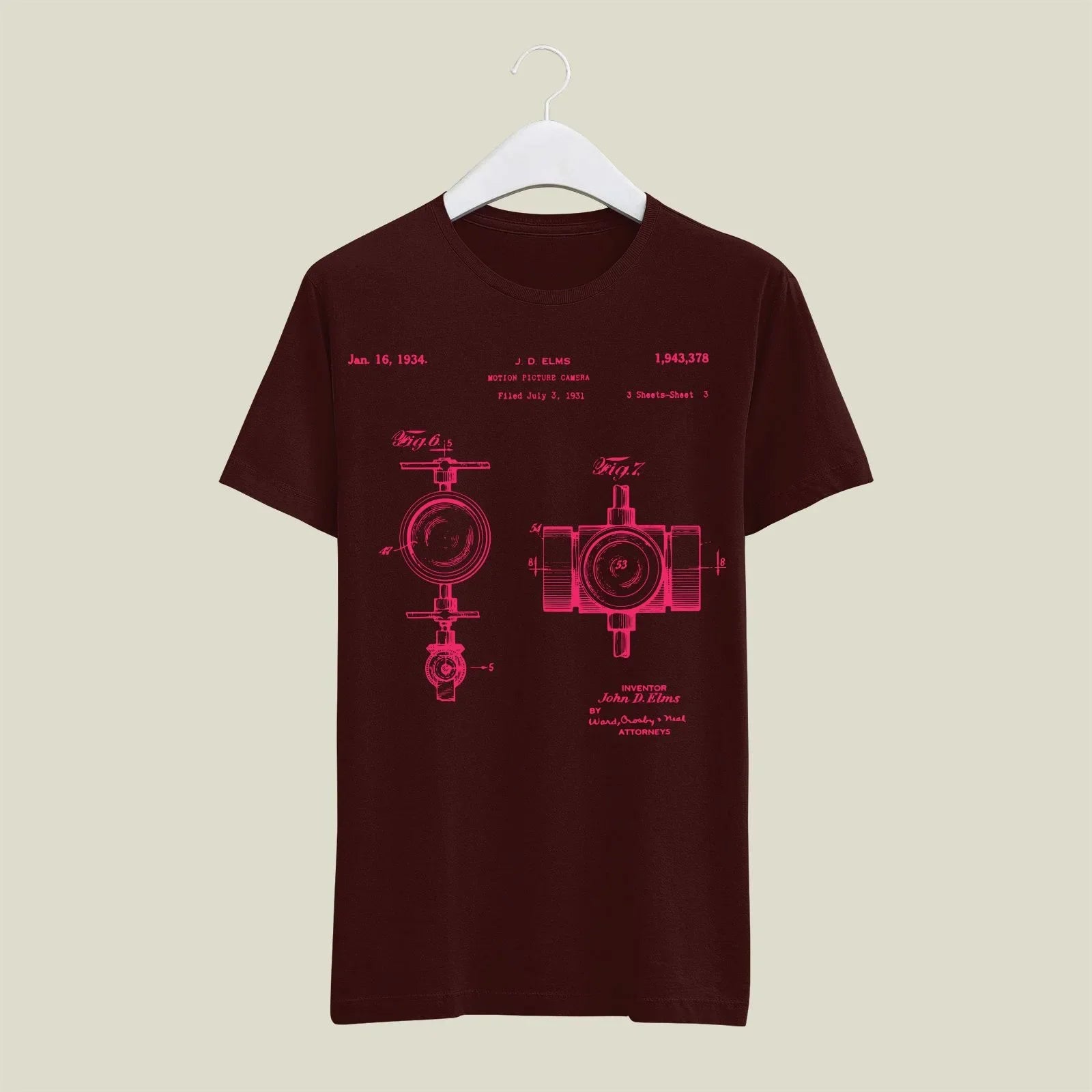 Camera Patent T-Shirt T-CMP201 Desichalchitra