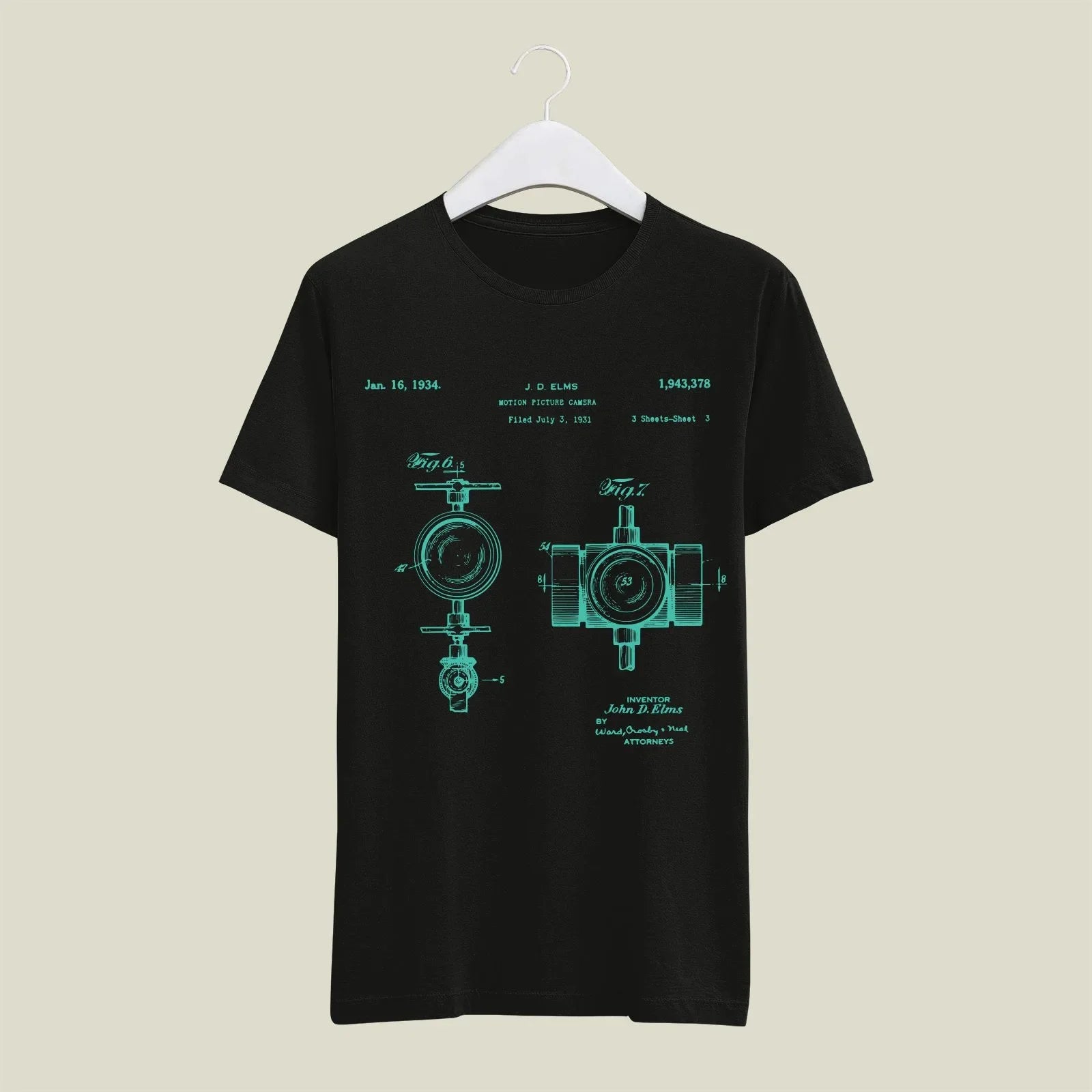 Camera Patent T-Shirt T-CMP202 Desichalchitra