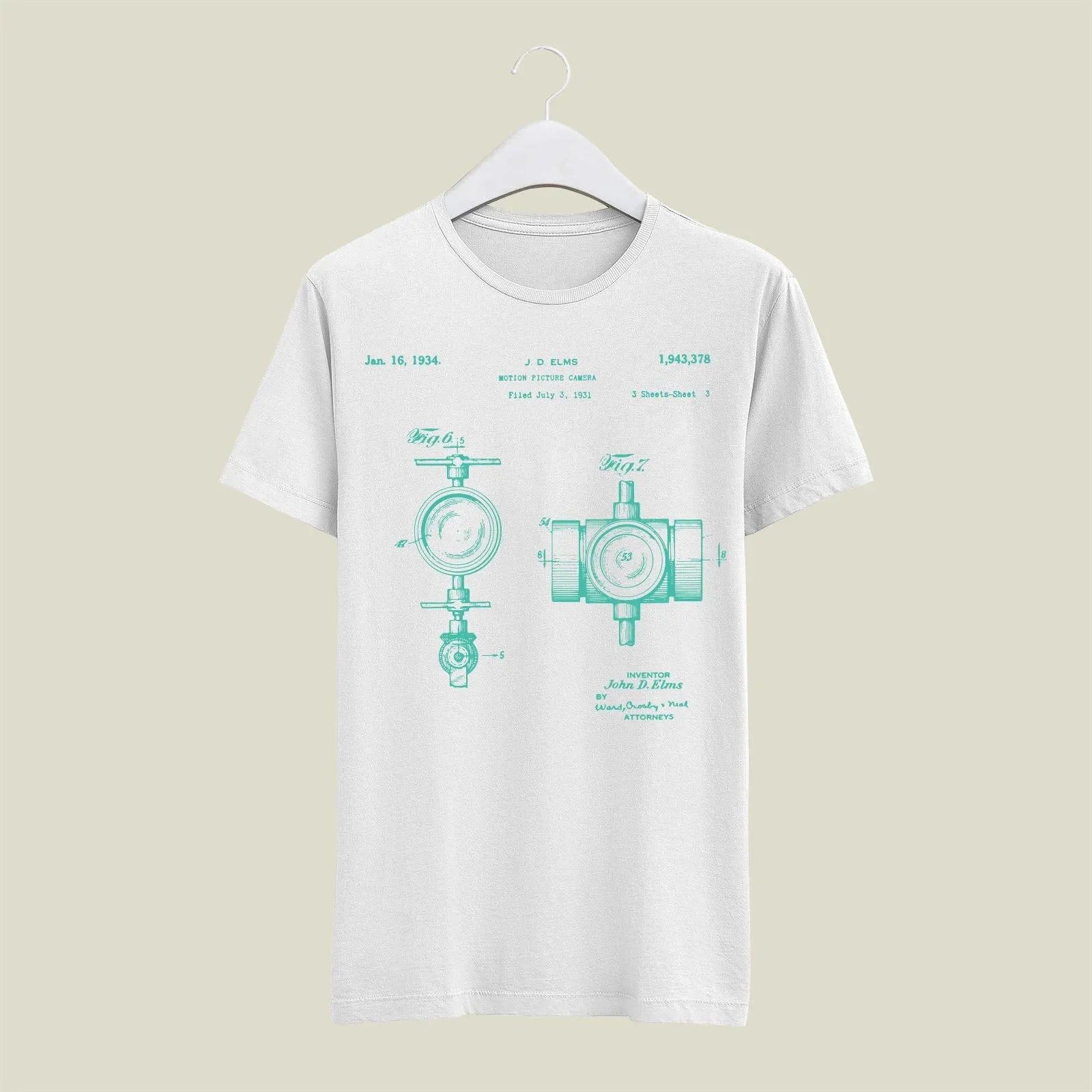Camera Patent T-Shirt T-CMP202 Desichalchitra