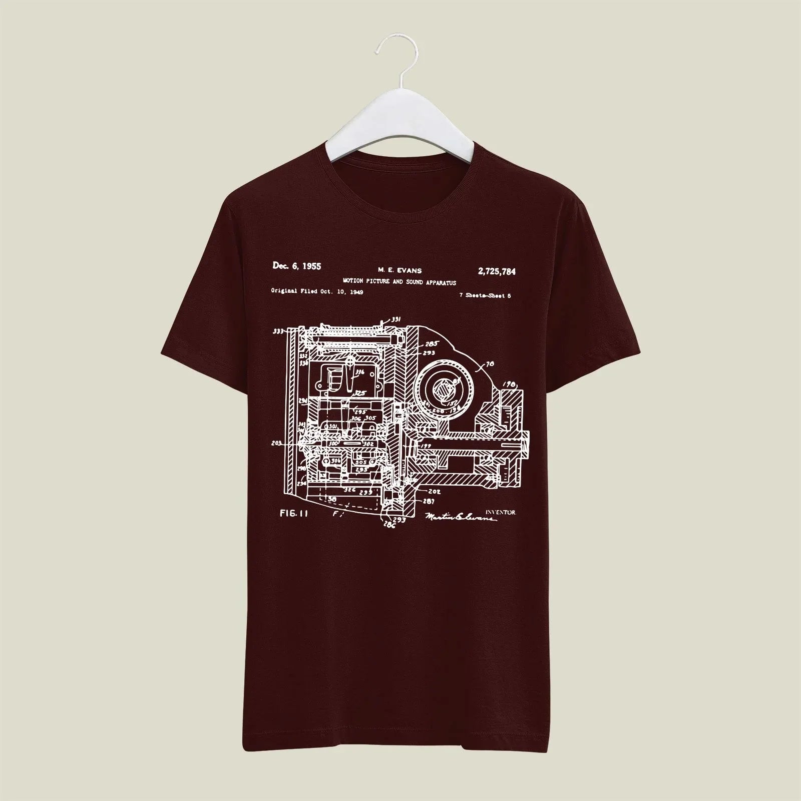 Camera Patent T-Shirt T-CMP154 Desichalchitra