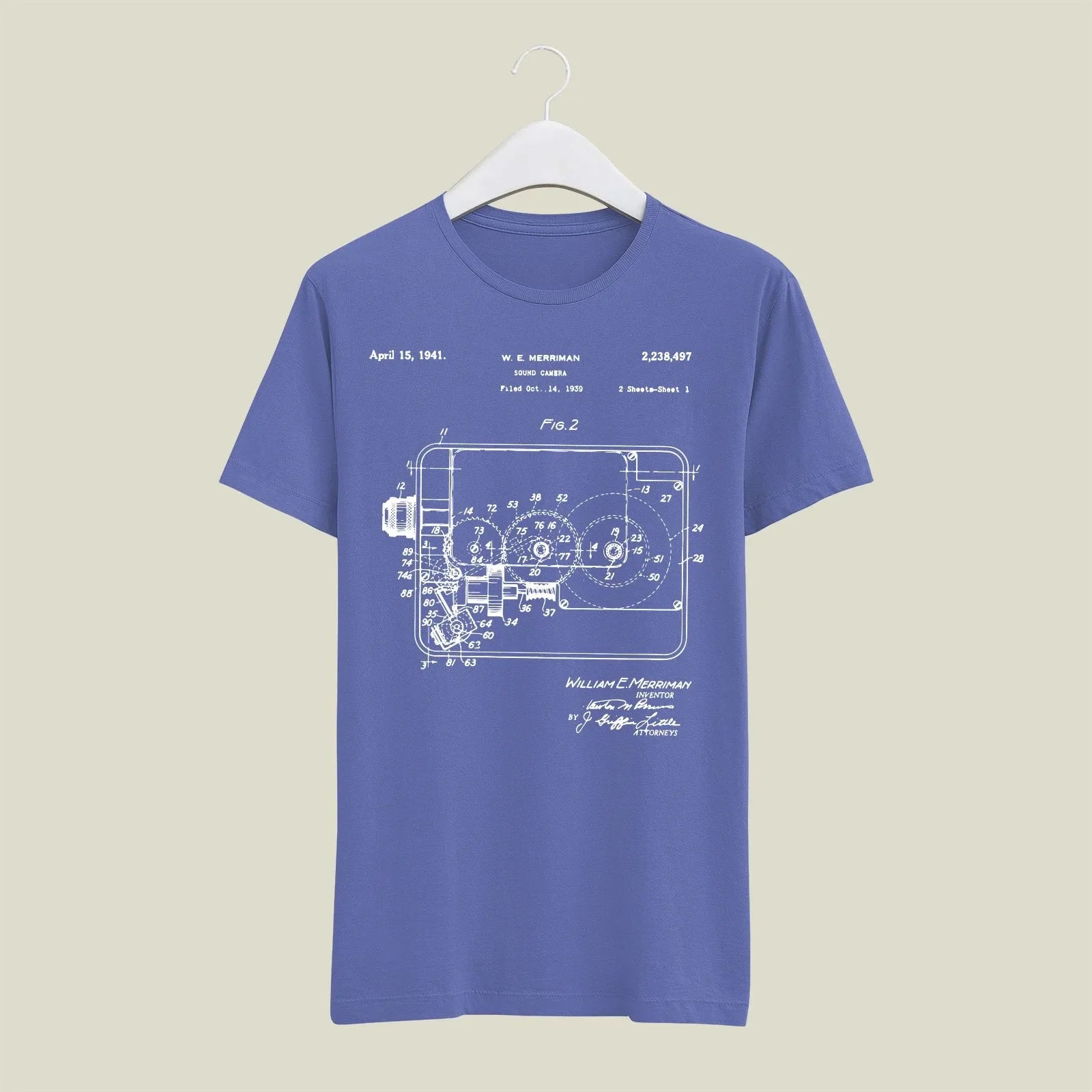 Camera Patent T-Shirt T-CMP182 Desichalchitra