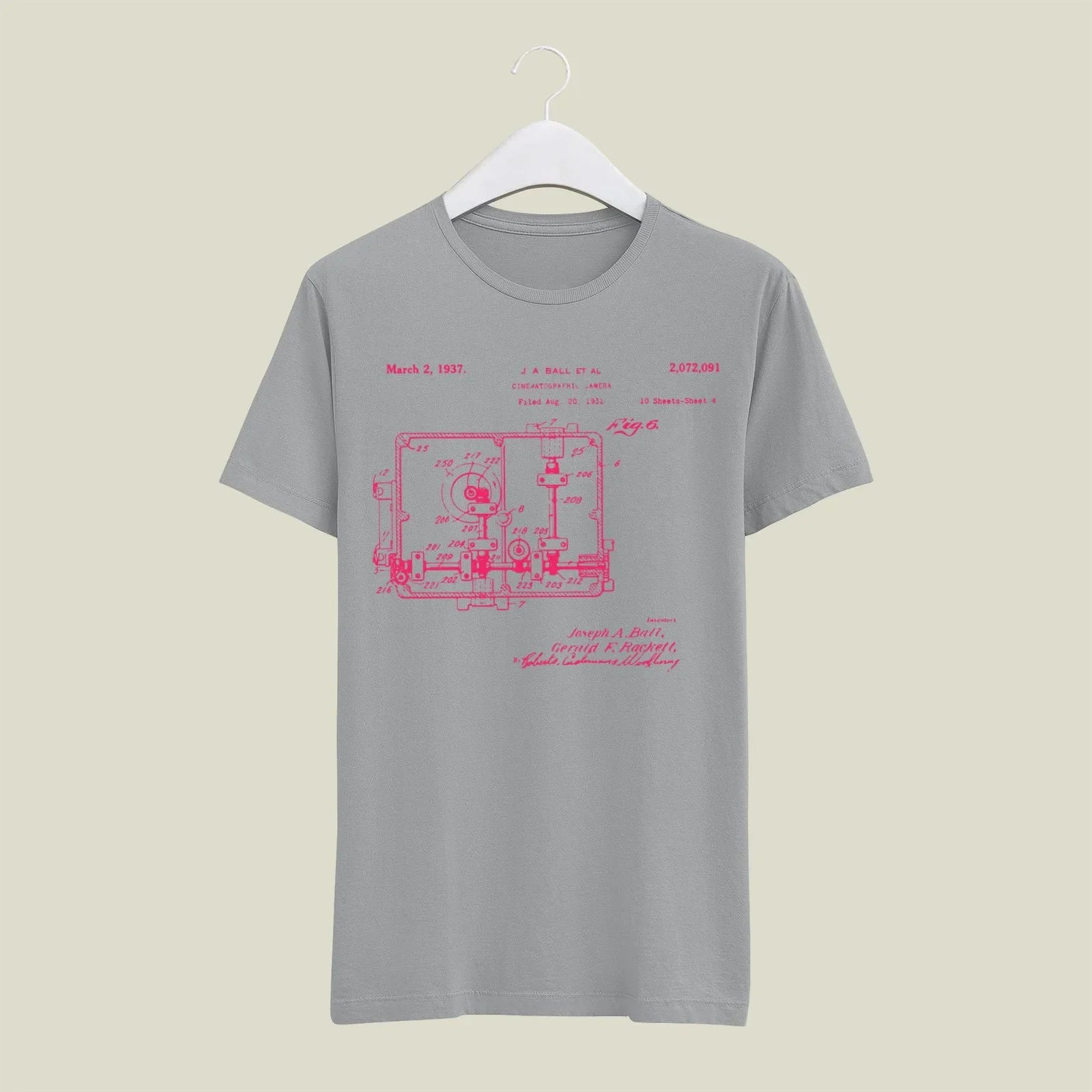 Camera Patent T-Shirt T-CMP212 Desichalchitra
