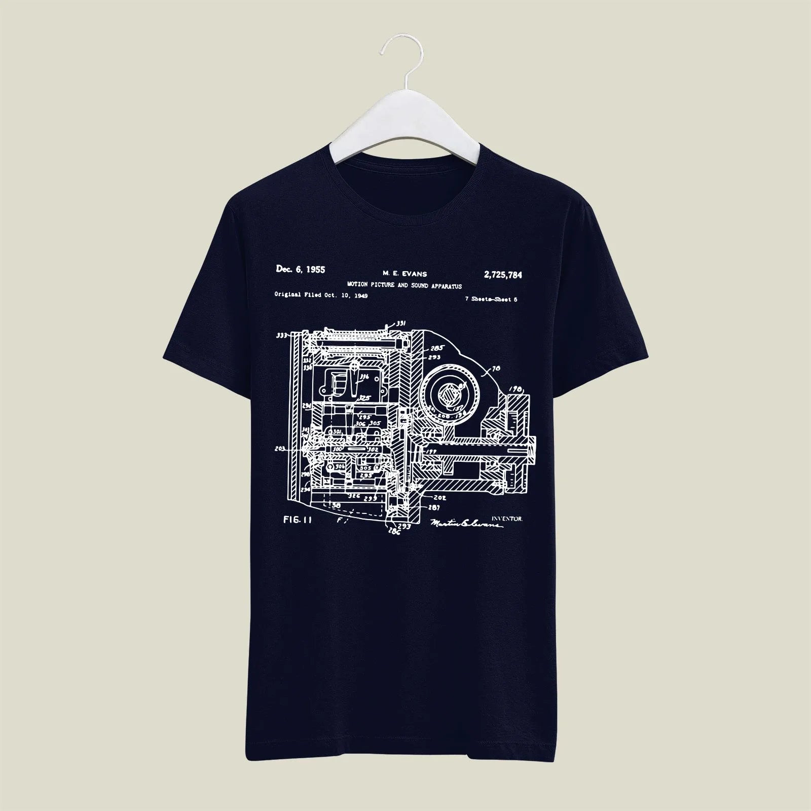 Camera Patent T-Shirt T-CMP154 Desichalchitra