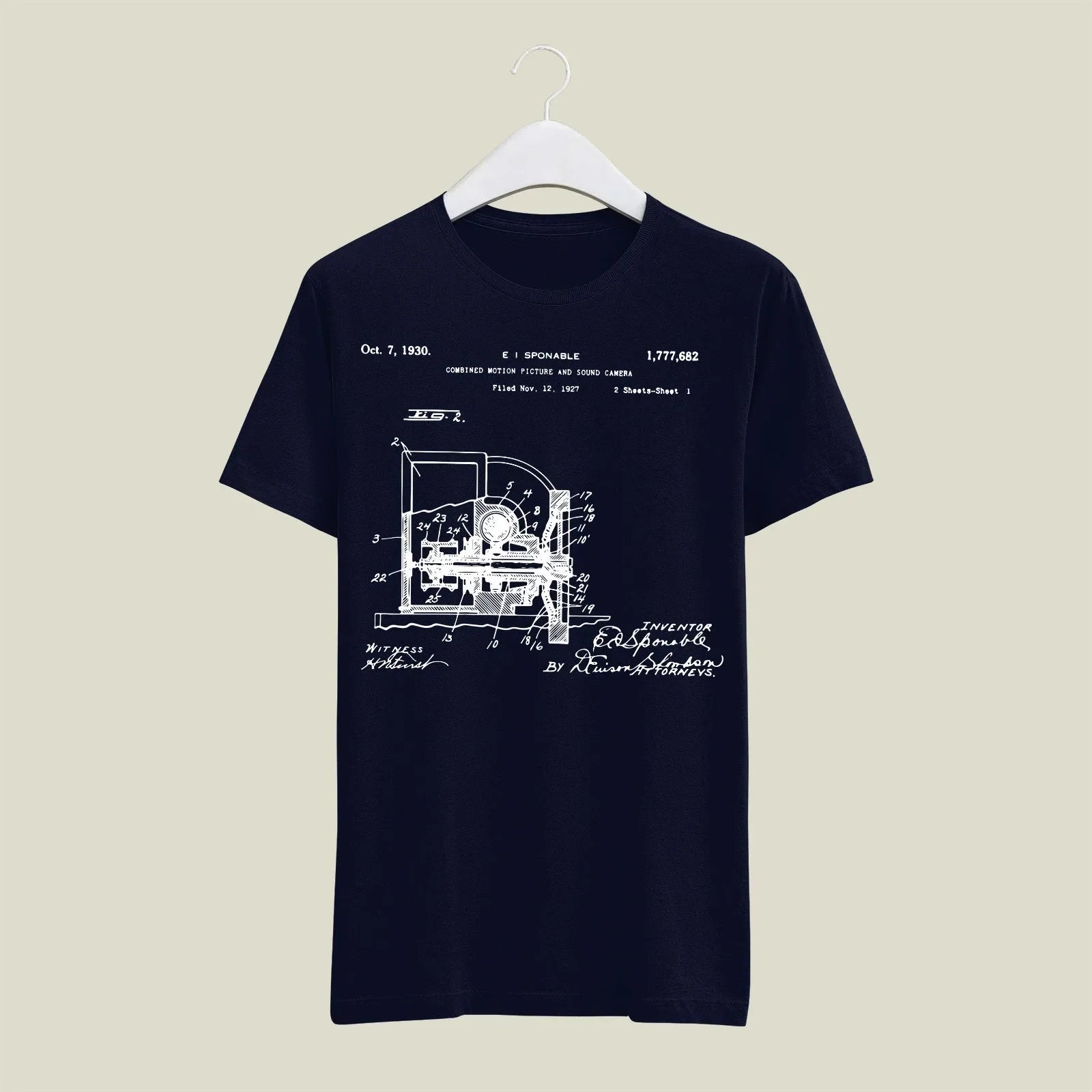 Camera Patent T-Shirt T-CMP156 Desichalchitra