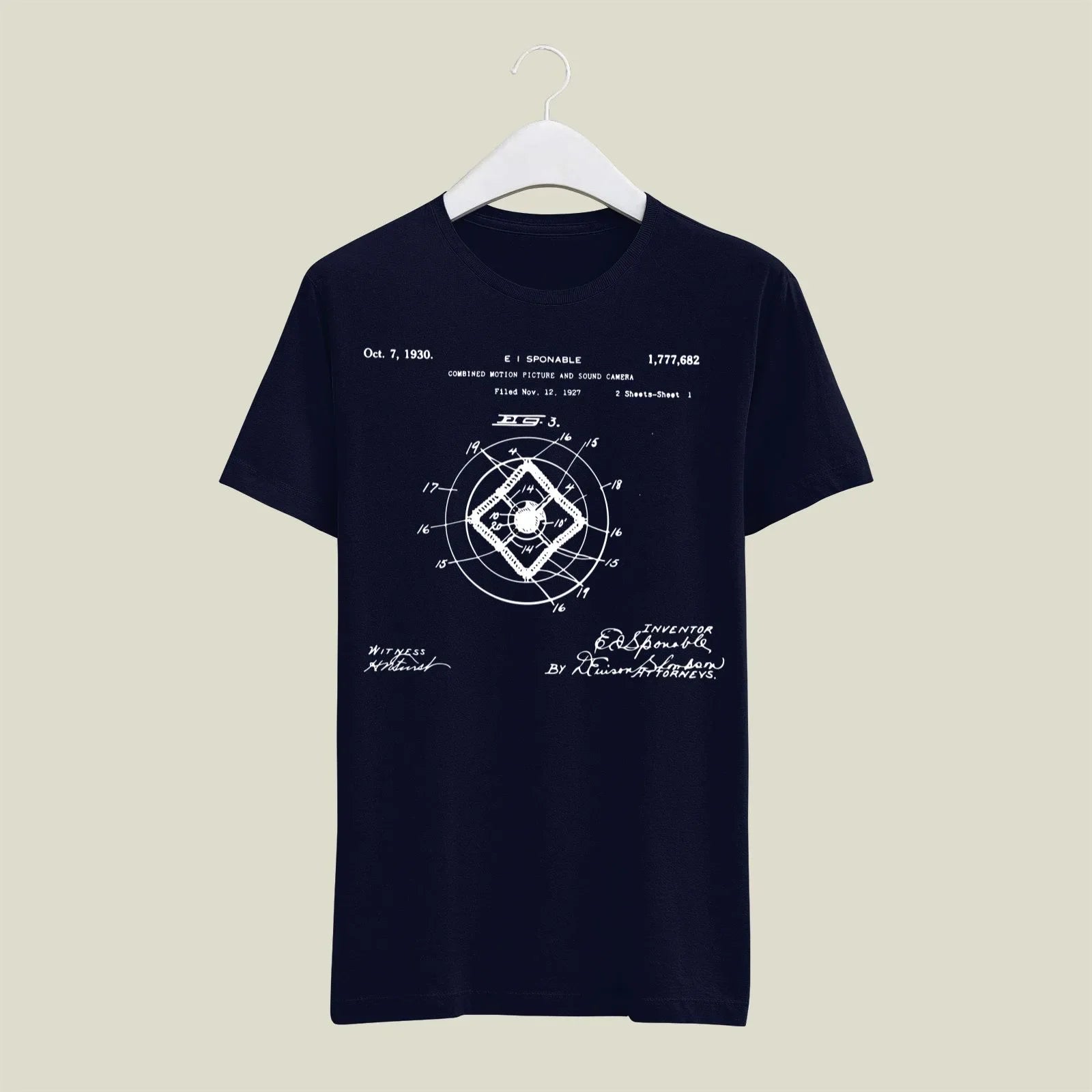Camera Patent T-Shirt T-CMP167 Desichalchitra