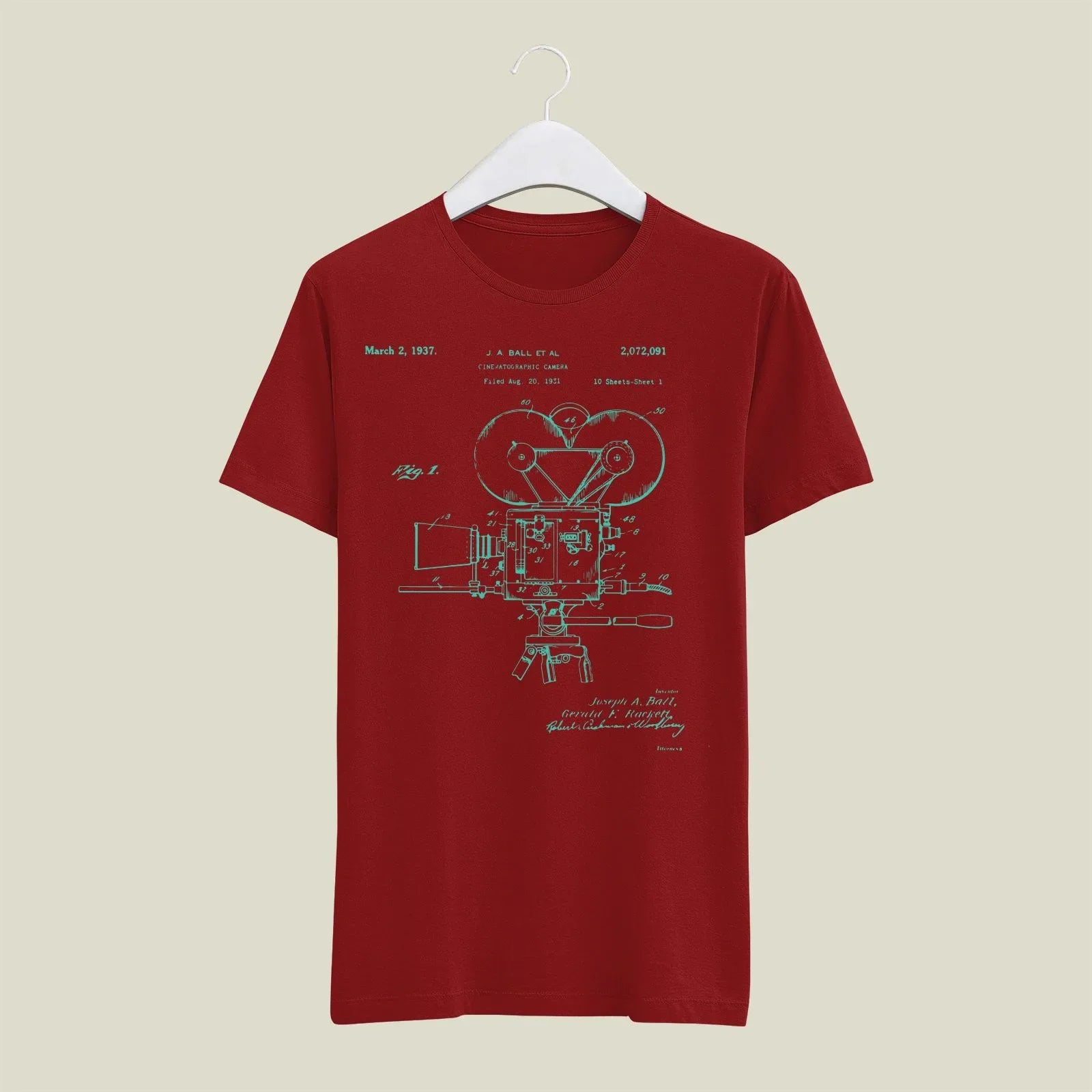 Camera Patent T-Shirt T-CMP179 Desichalchitra