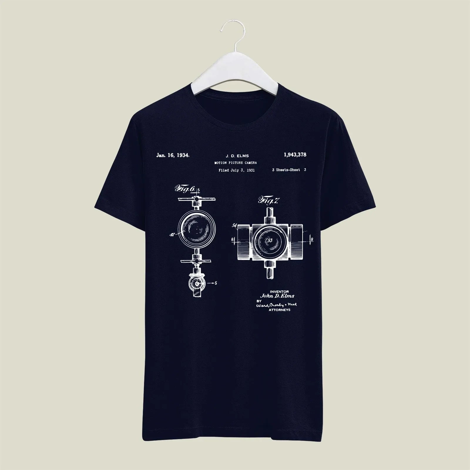 Camera Patent T-Shirt T-CMP204 Desichalchitra