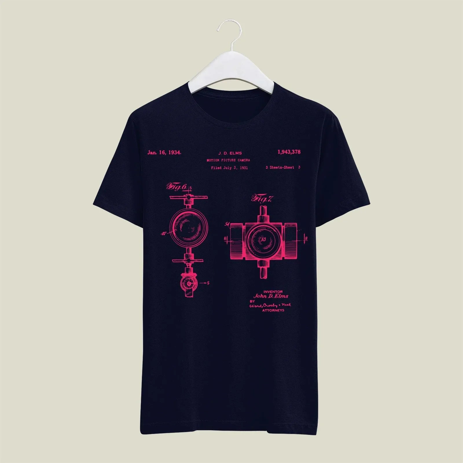 Camera Patent T-Shirt T-CMP201 Desichalchitra