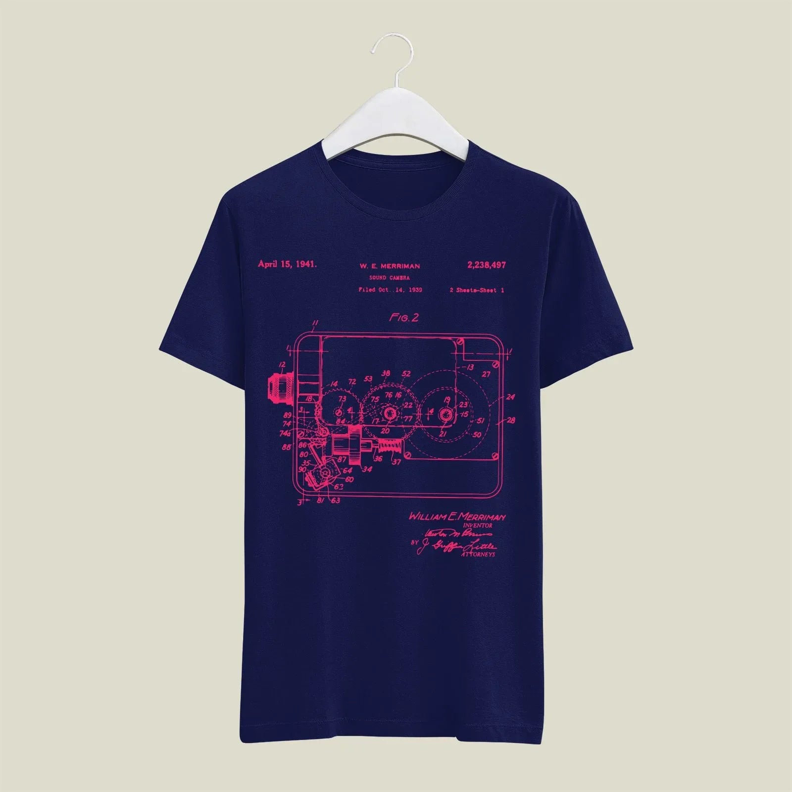Camera Patent T-Shirt T-CMP153 Desichalchitra
