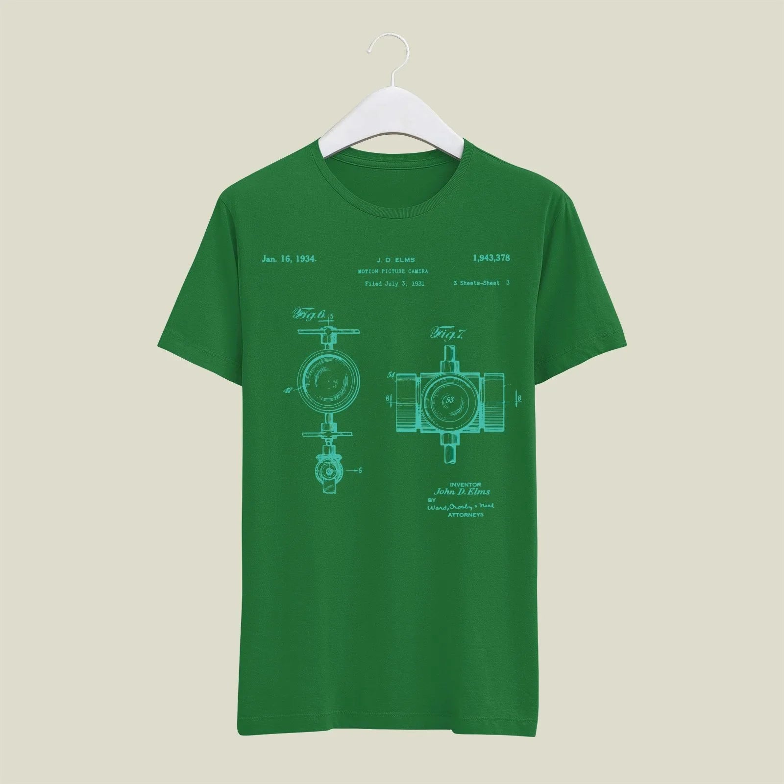 Camera Patent T-Shirt T-CMP202 Desichalchitra