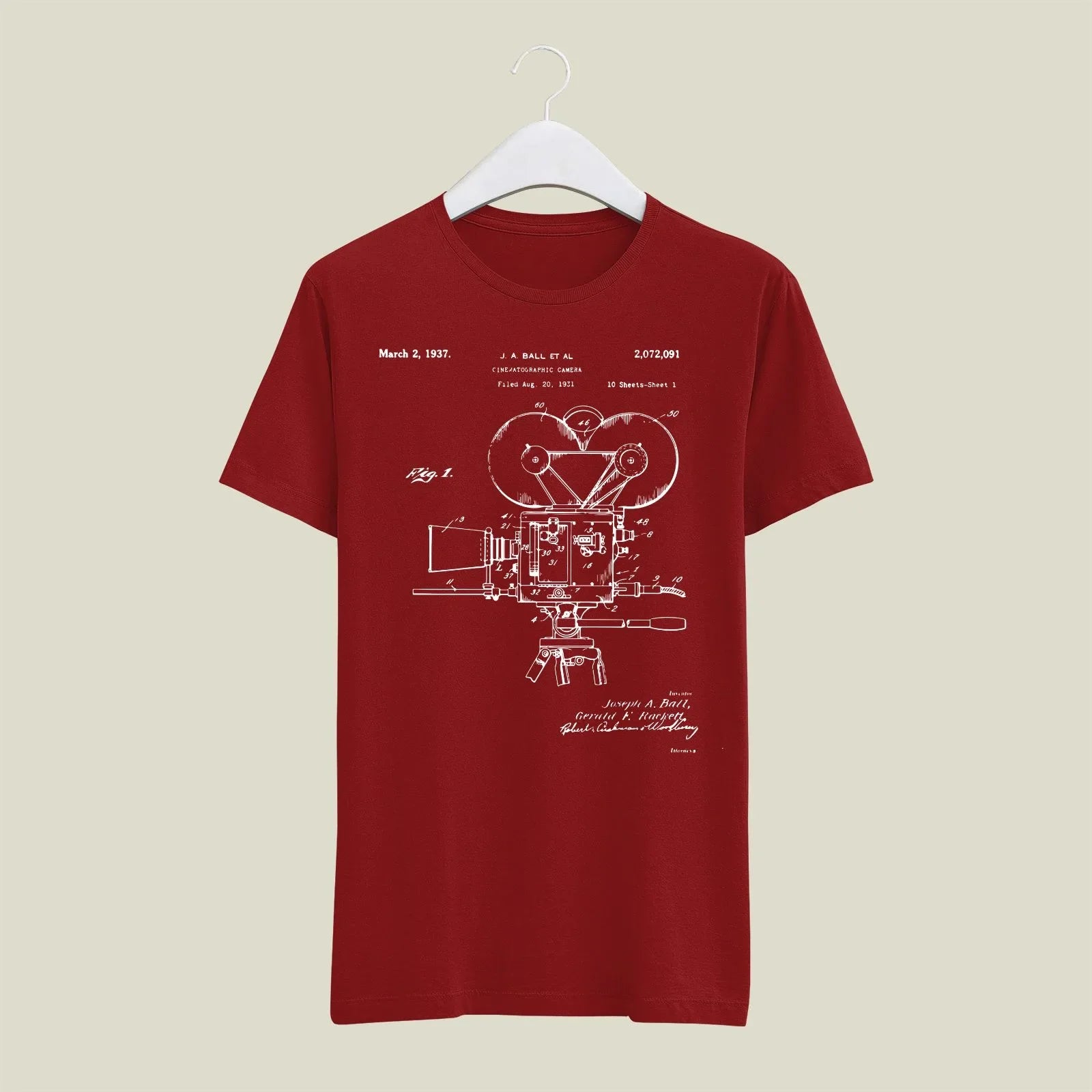 Camera Patent T-Shirt T-CMP191 Desichalchitra