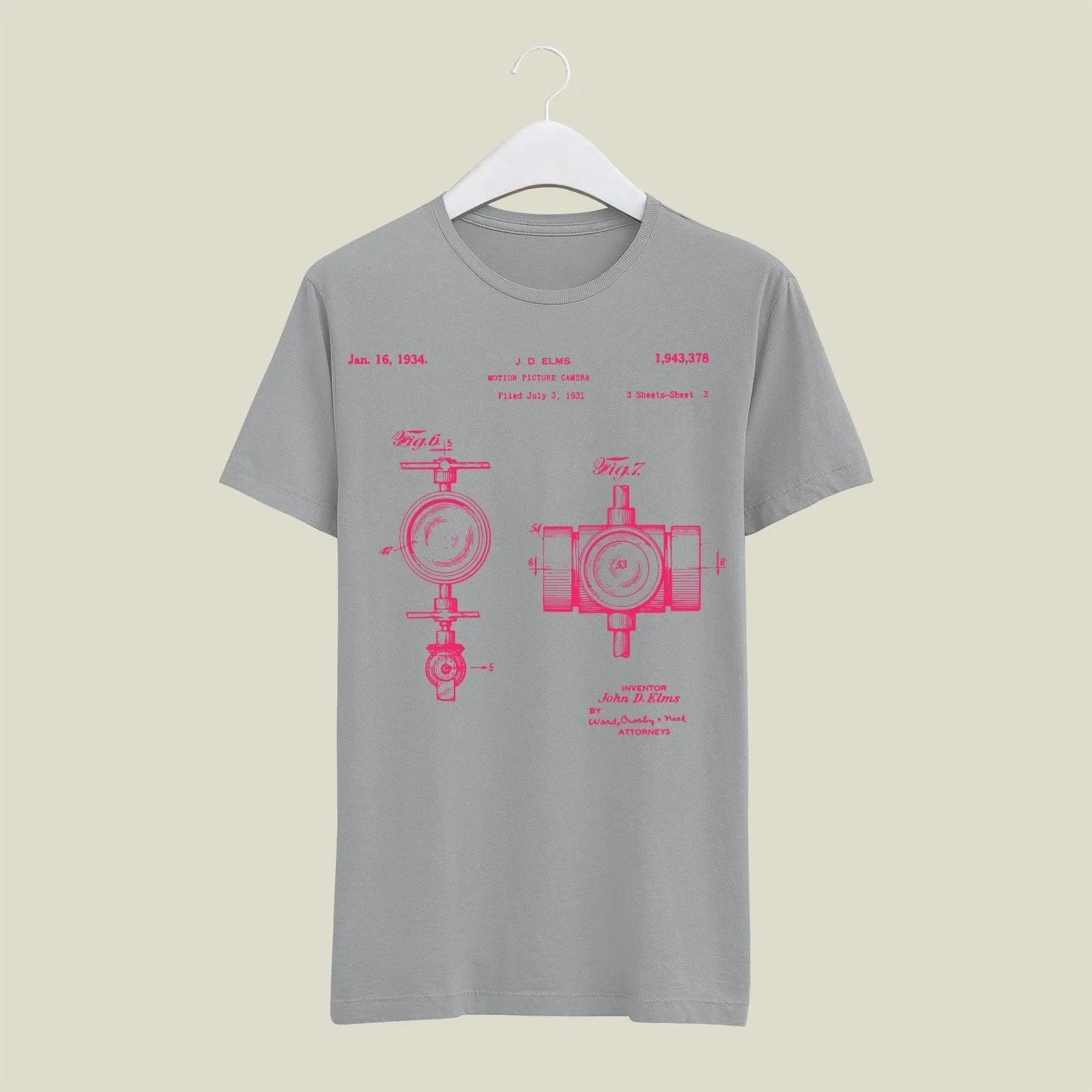 Camera Patent T-Shirt T-CMP201 Desichalchitra