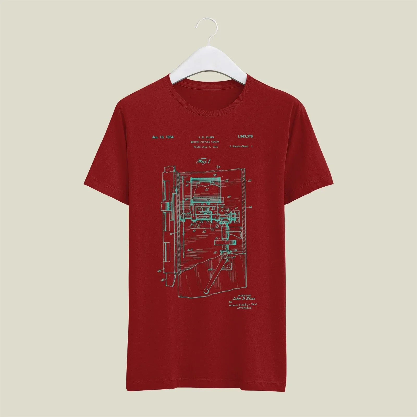 Camera Patent T-Shirt T-CMP174 Desichalchitra