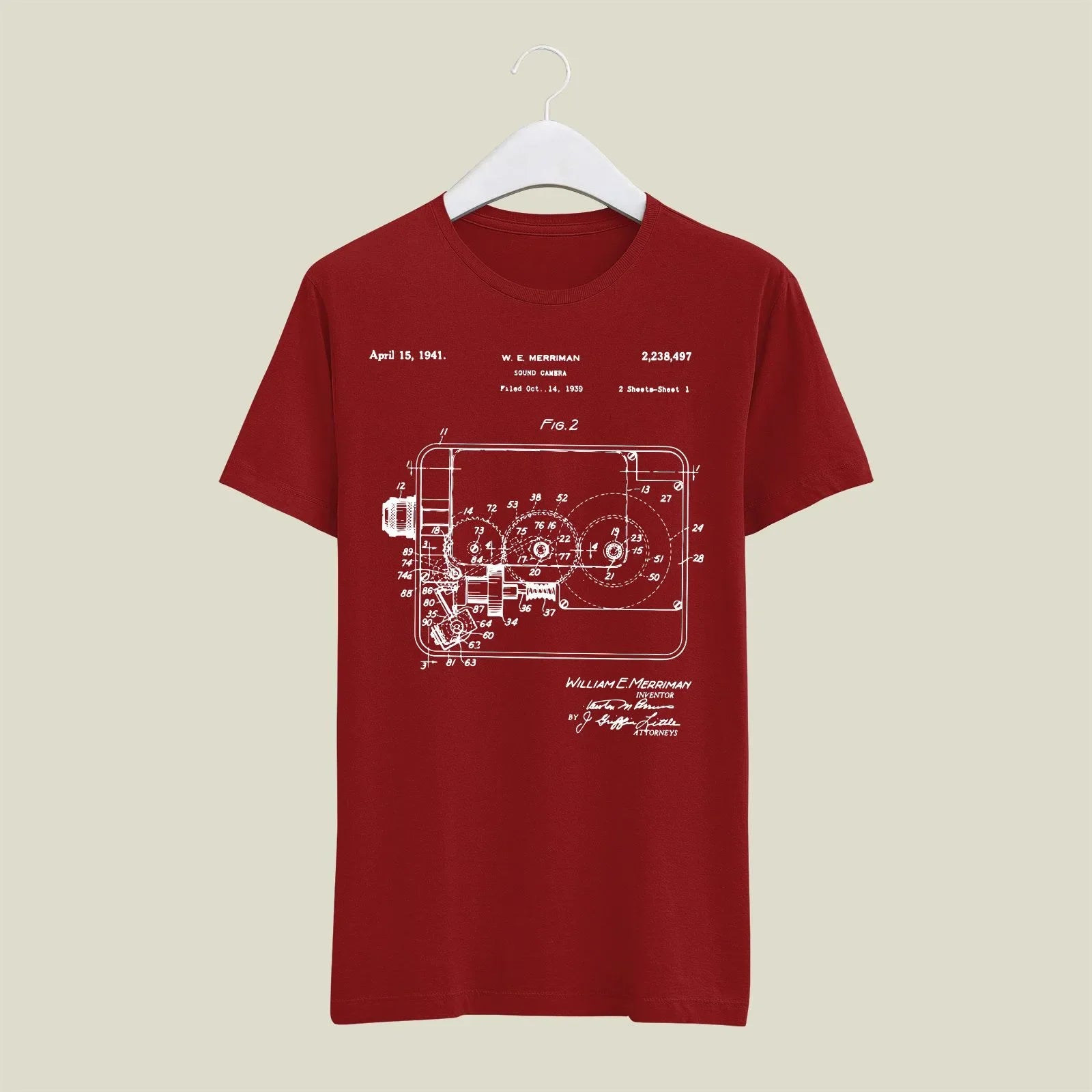 Camera Patent T-Shirt T-CMP182 Desichalchitra