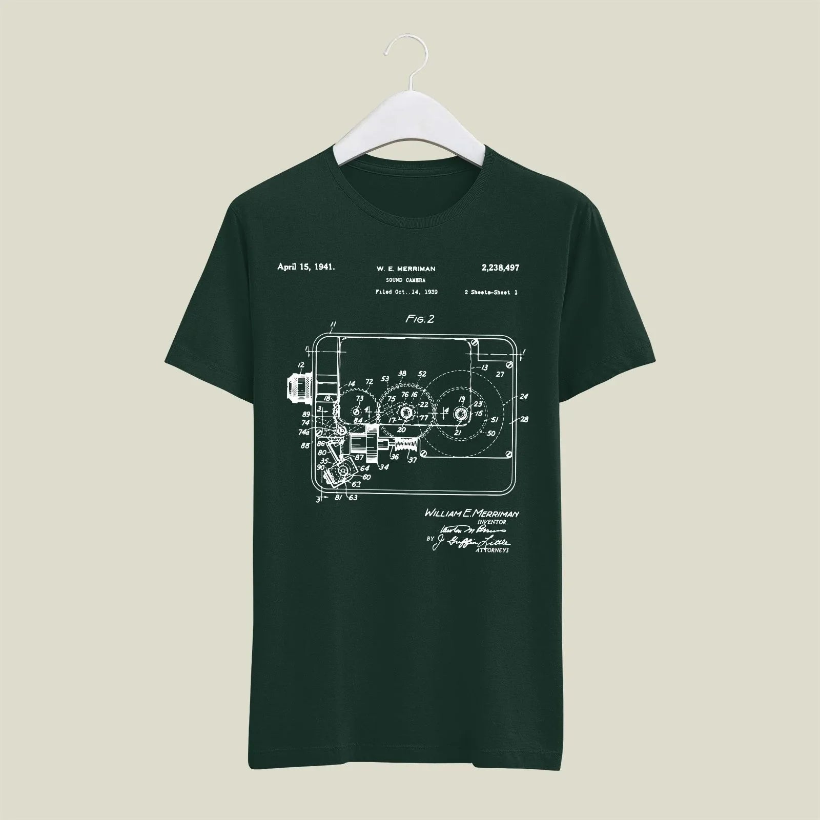 Camera Patent T-Shirt T-CMP182 Desichalchitra