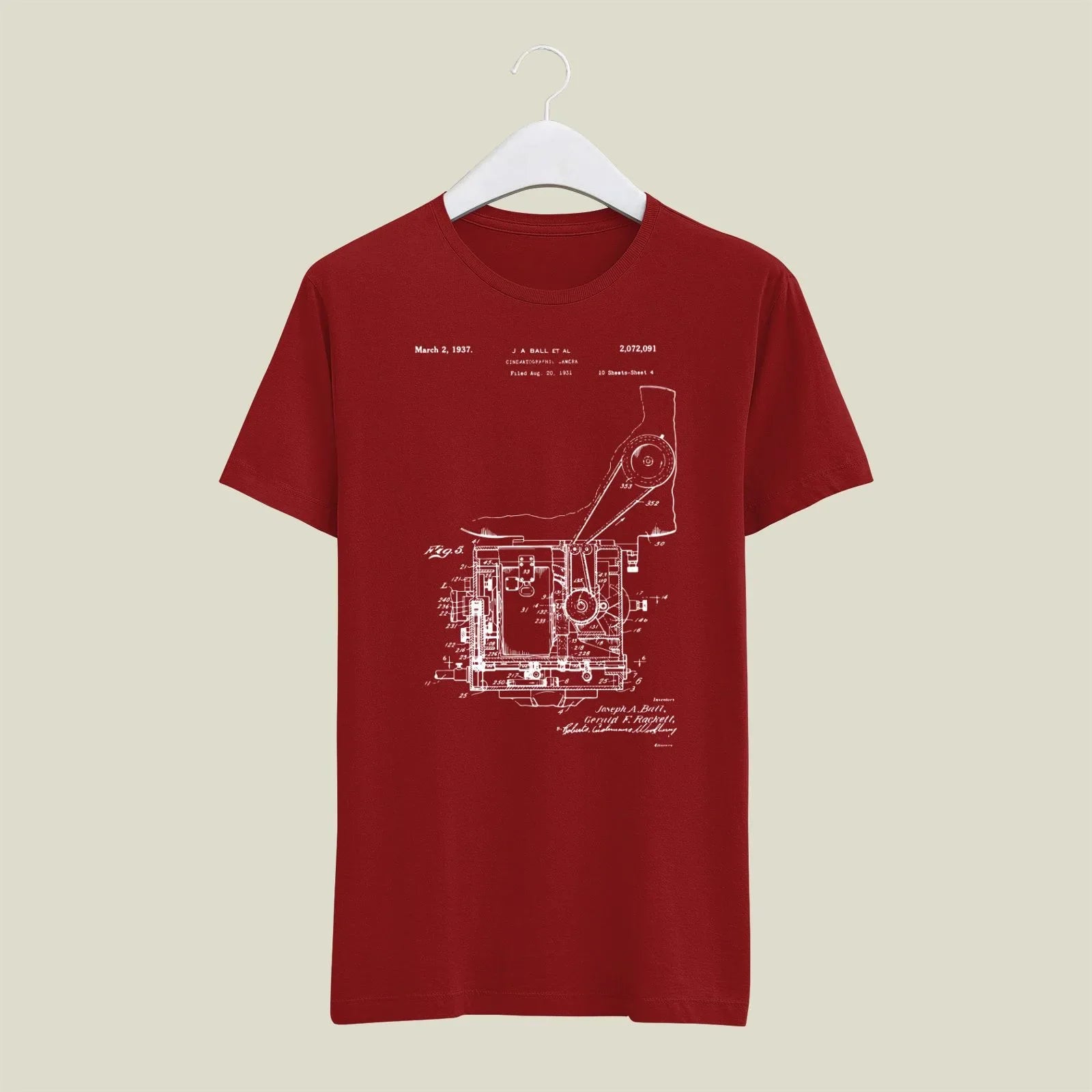 Camera Patent T-Shirt T-CMP195 Desichalchitra