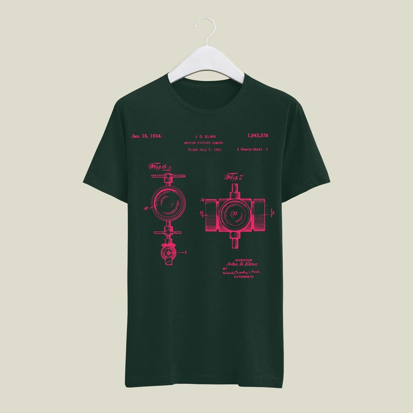 Camera Patent T-Shirt T-CMP201 Desichalchitra