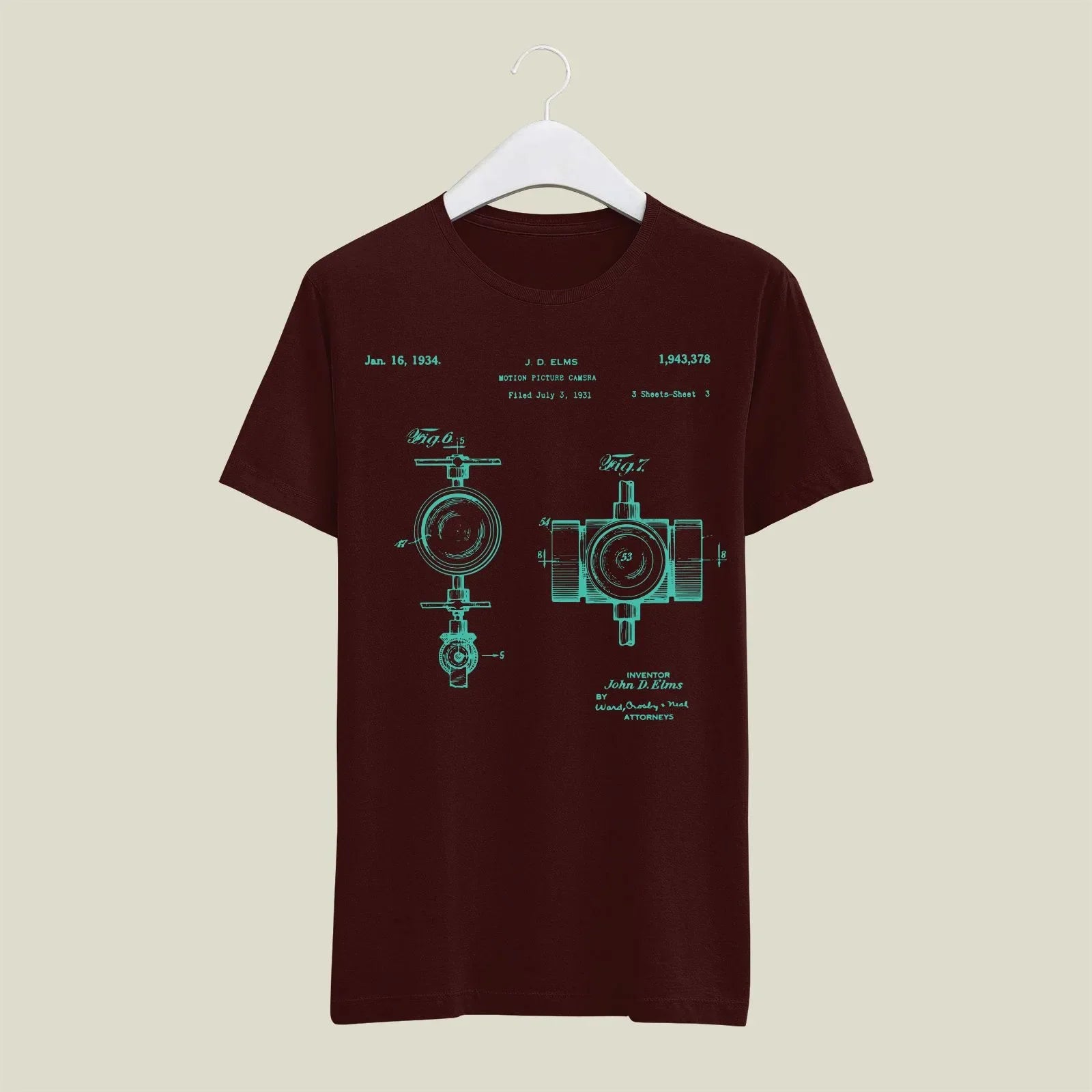 Camera Patent T-Shirt T-CMP202 Desichalchitra