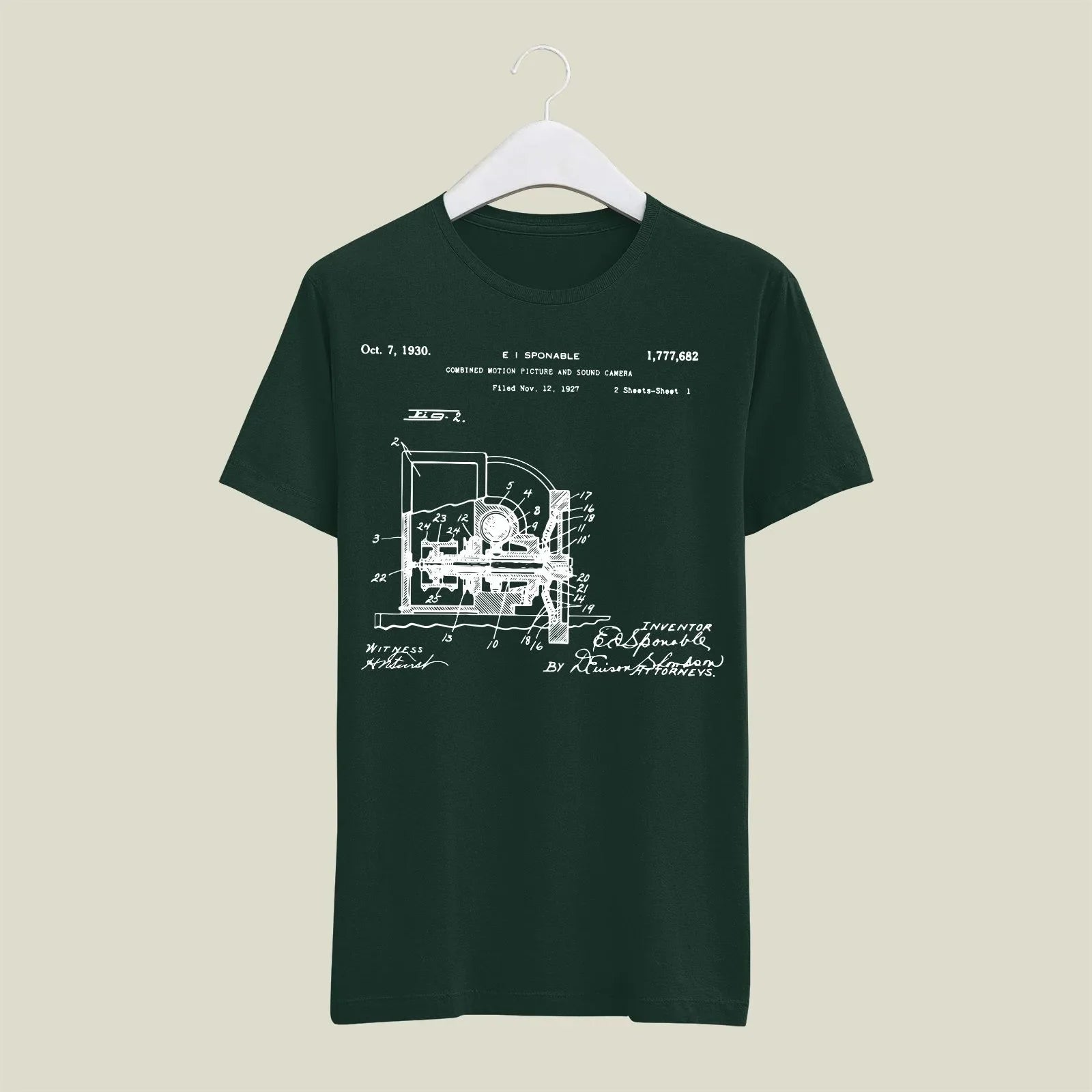 Camera Patent T-Shirt T-CMP156 Desichalchitra