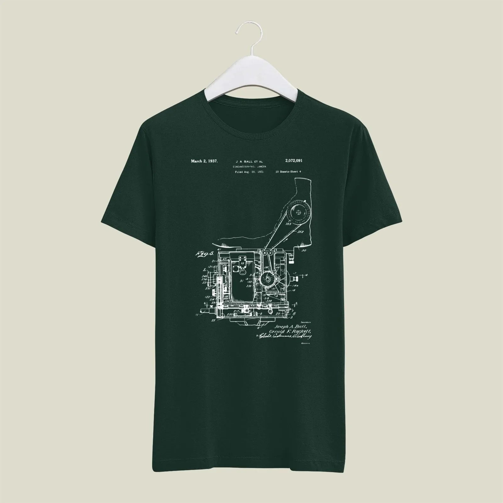 Camera Patent T-Shirt T-CMP195 Desichalchitra