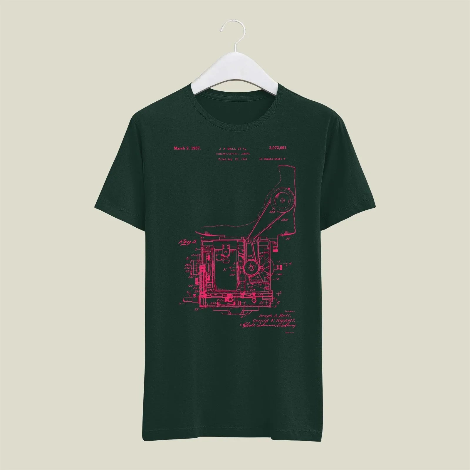 Camera Patent T-Shirt T-CMP193 Desichalchitra