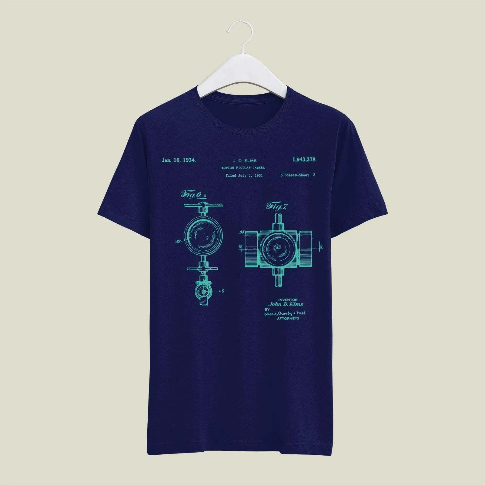Camera Patent T-Shirt T-CMP202 Desichalchitra