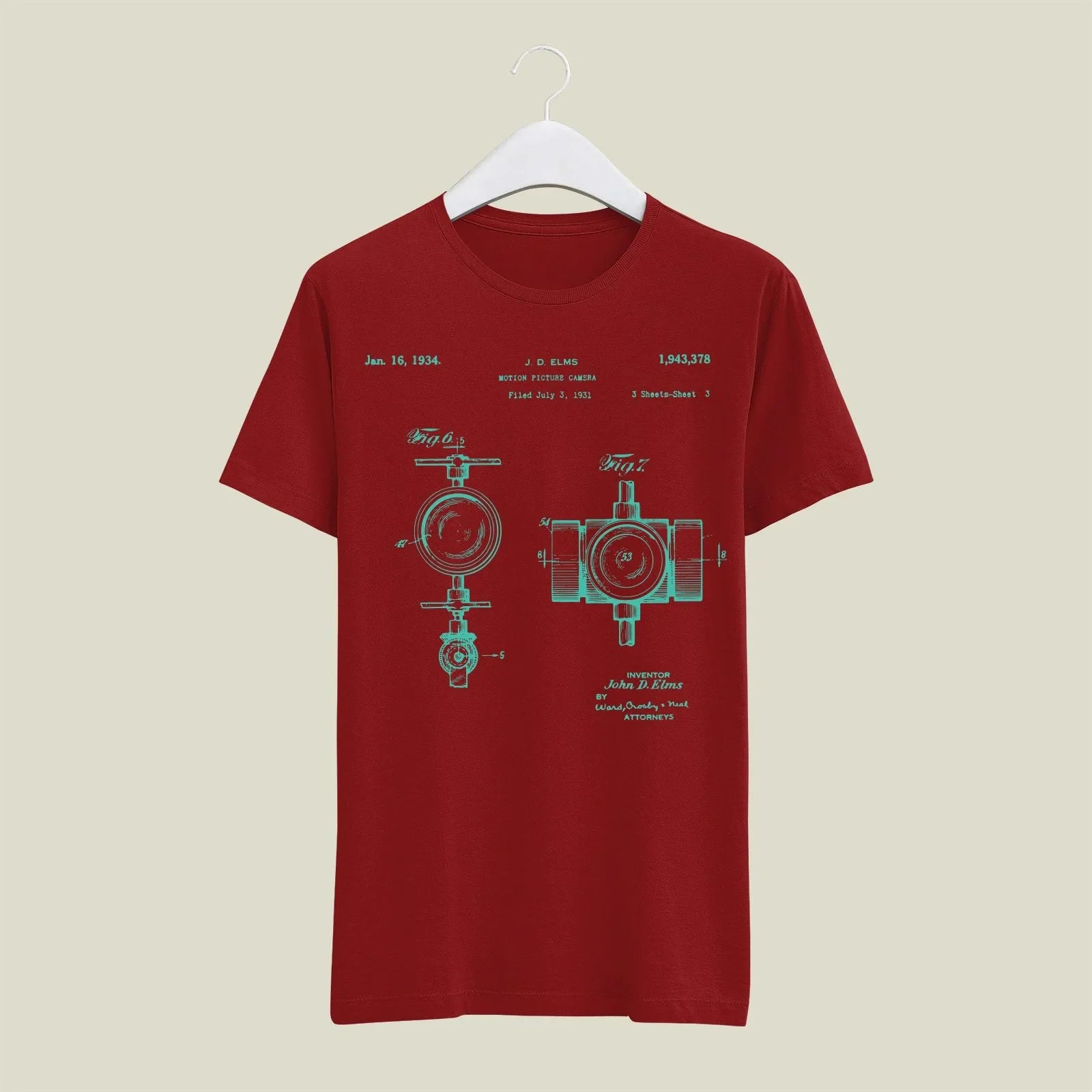 Camera Patent T-Shirt T-CMP202 Desichalchitra