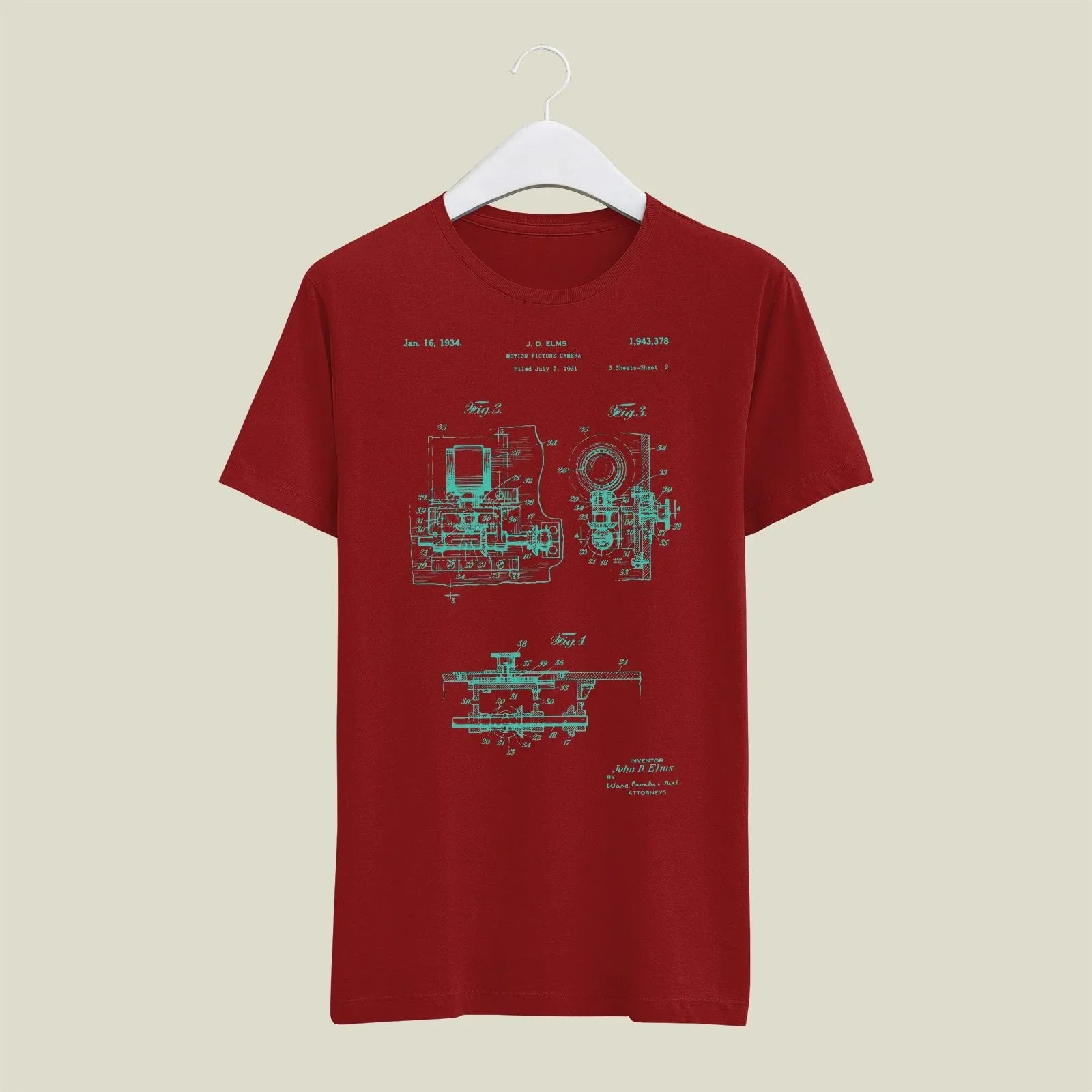 Camera Patent T-Shirt T-CMP185 Desichalchitra