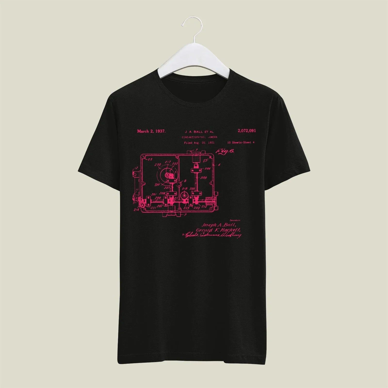Camera Patent T-Shirt T-CMP212 Desichalchitra