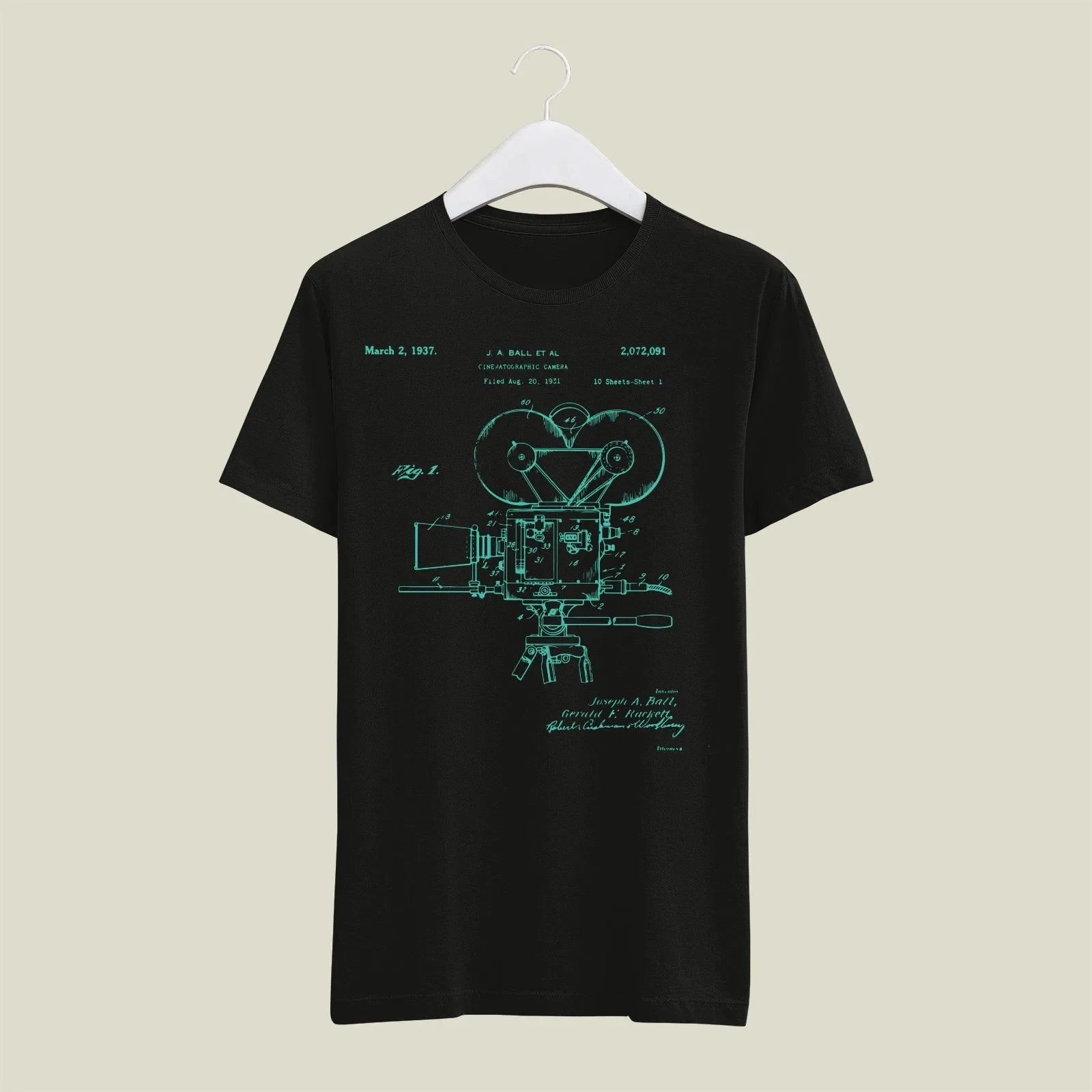 Camera Patent T-Shirt T-CMP179 Desichalchitra