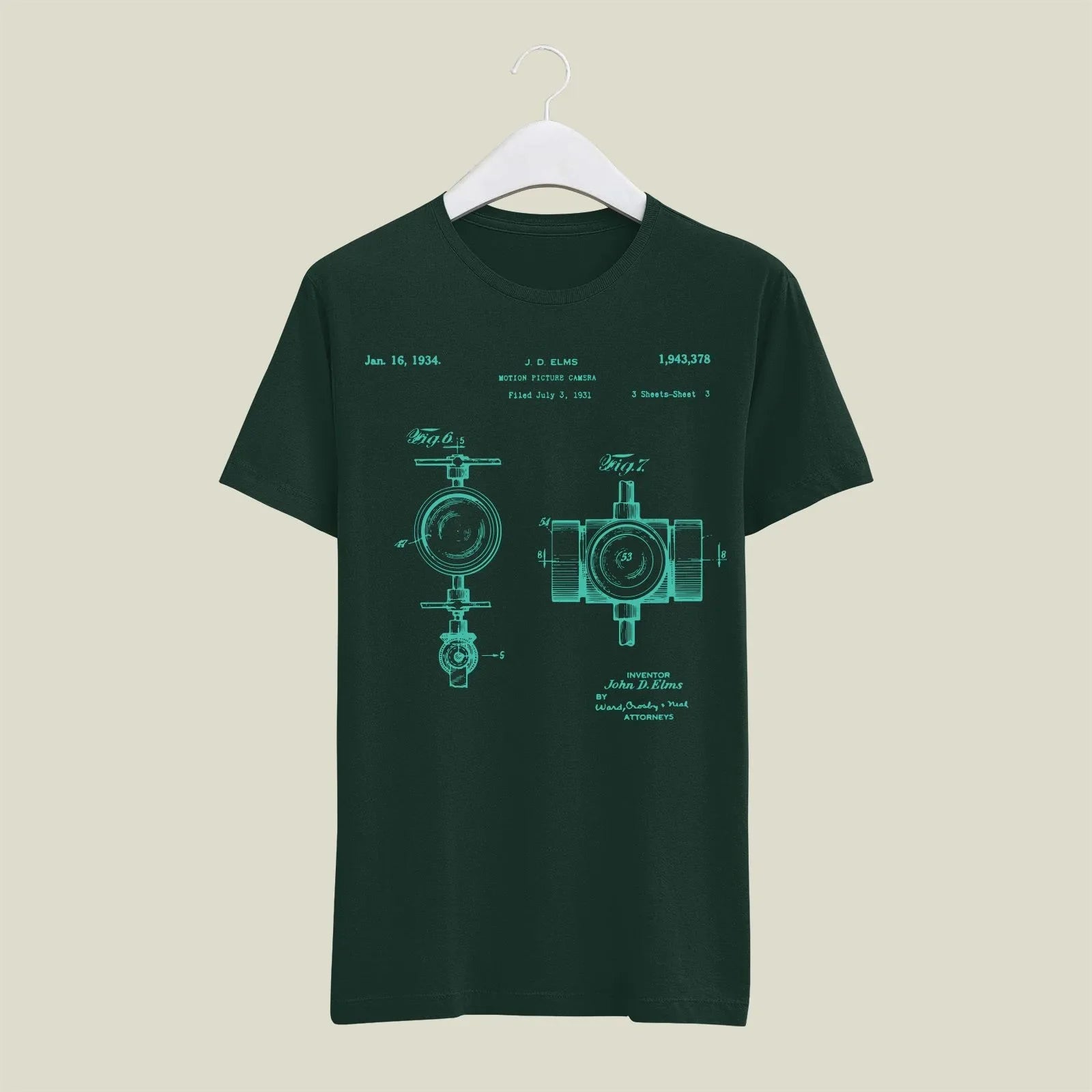 Camera Patent T-Shirt T-CMP202 Desichalchitra