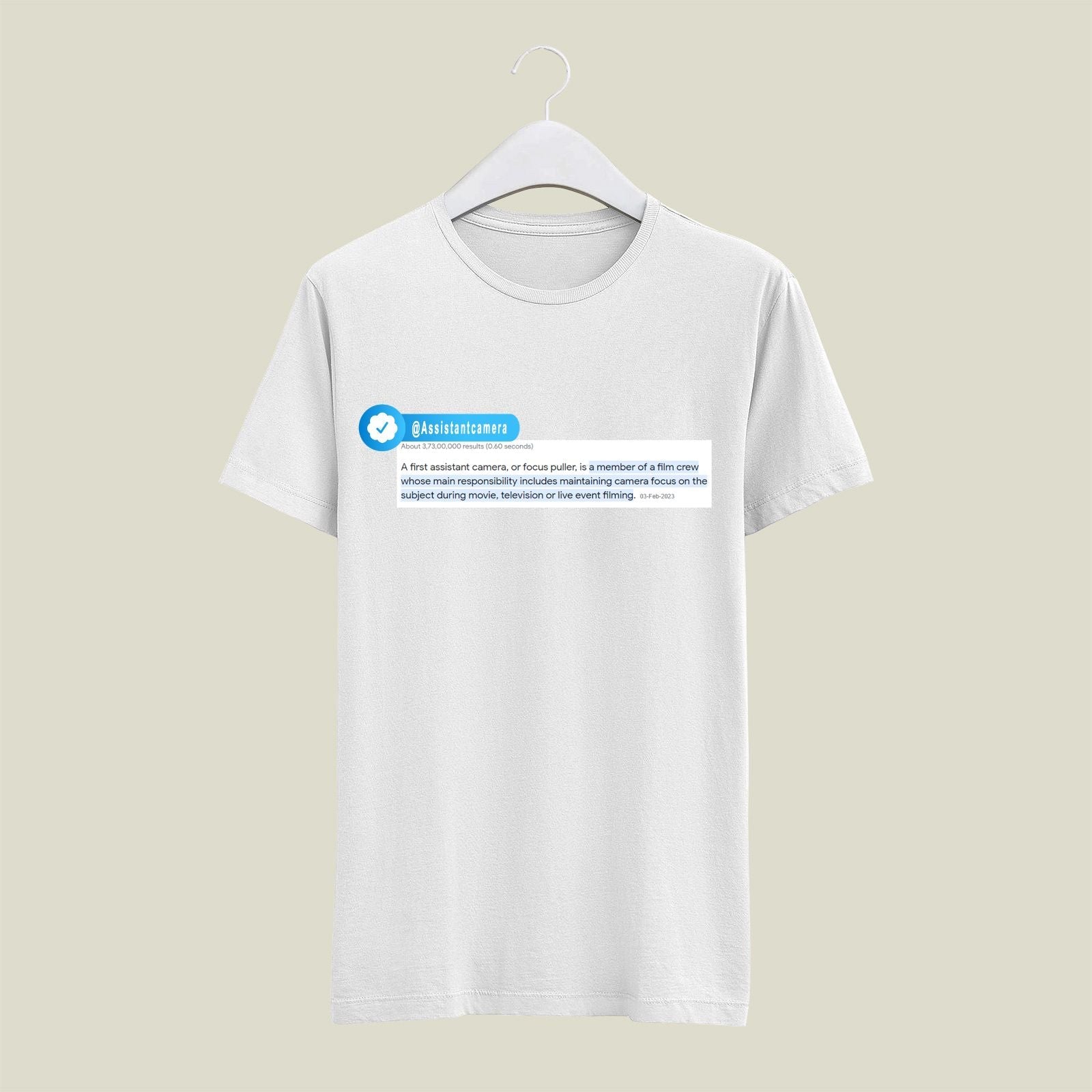 Assistant Camera T-Shirt T-ATC4 Desichalchitra