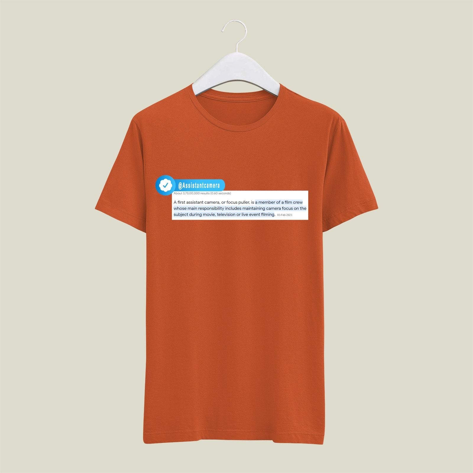 Assistant Camera T-Shirt T-ATC4 Desichalchitra