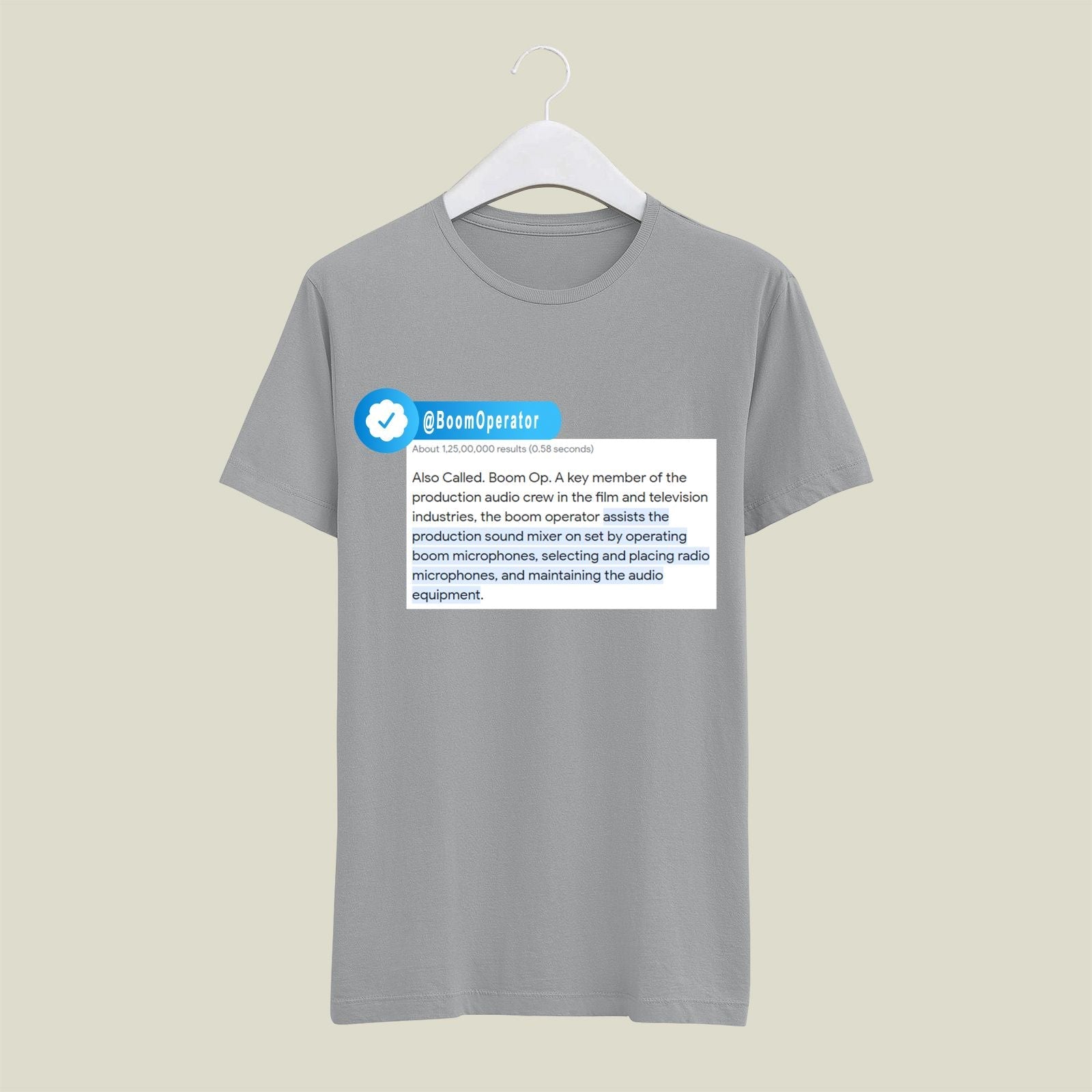 Boom Operator T-Shirt T-BM4 Desichalchitra