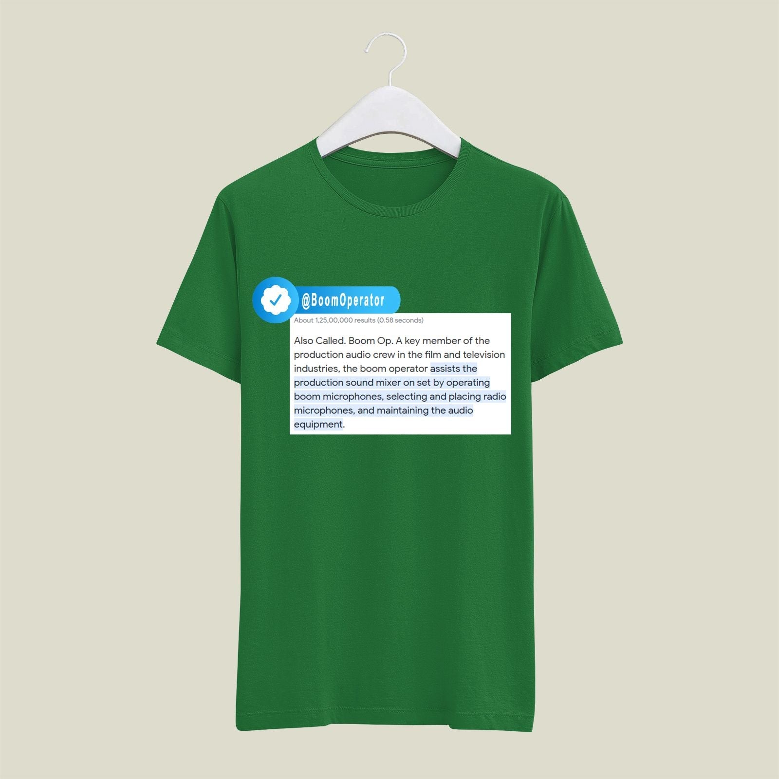 Boom Operator T-Shirt T-BM4 Desichalchitra