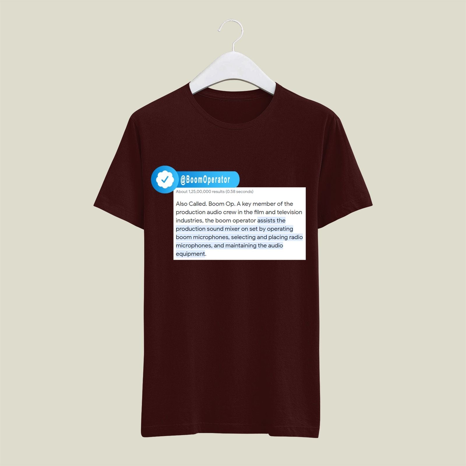 Boom Operator T-Shirt T-BM4 Desichalchitra