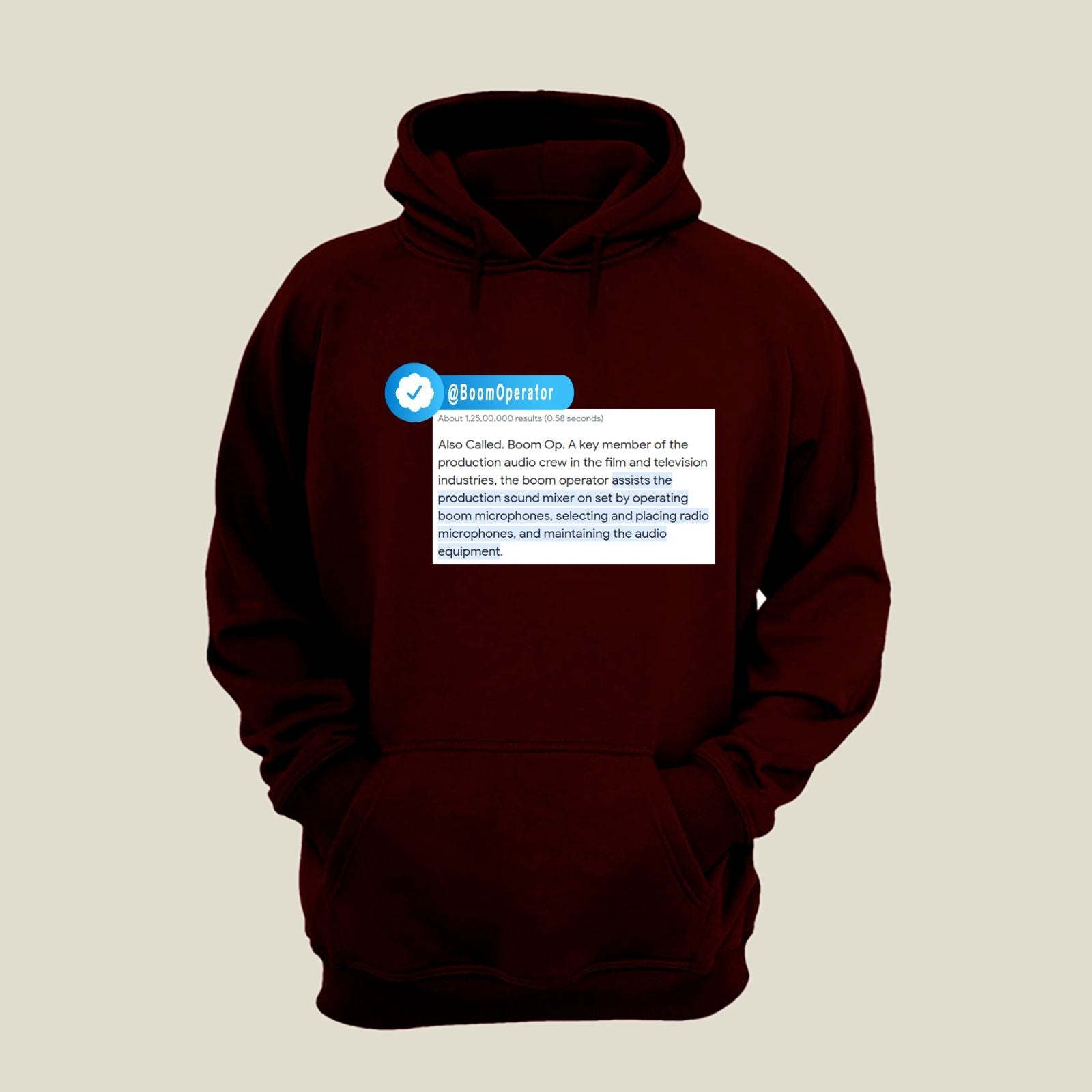 Boom Operator Hoodie H-BM4 Desichalchitra