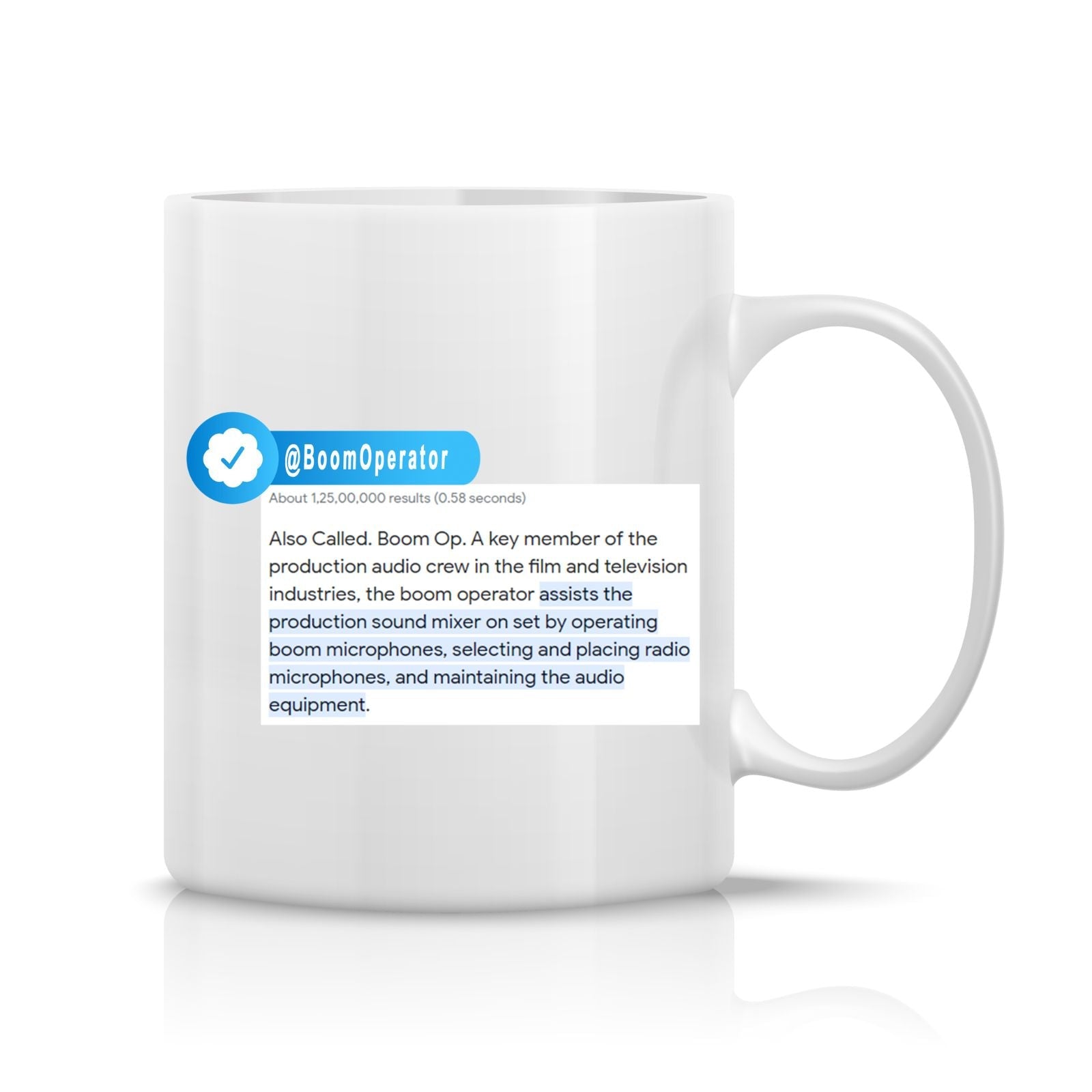 Boom Operator Mug M-BM4 Desichalchitra