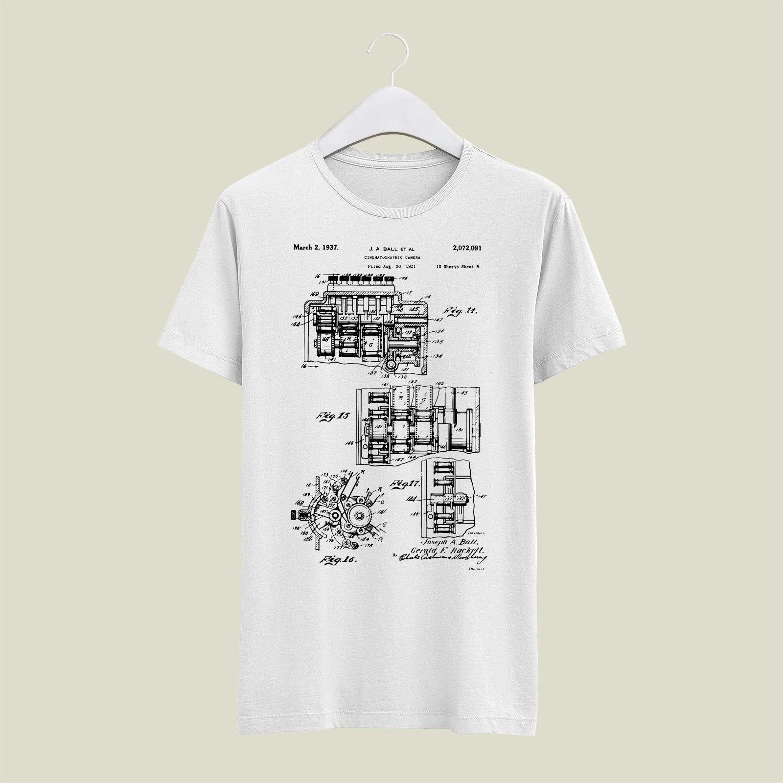 Camera Patent T-Shirt T-CMP160 Desichalchitra