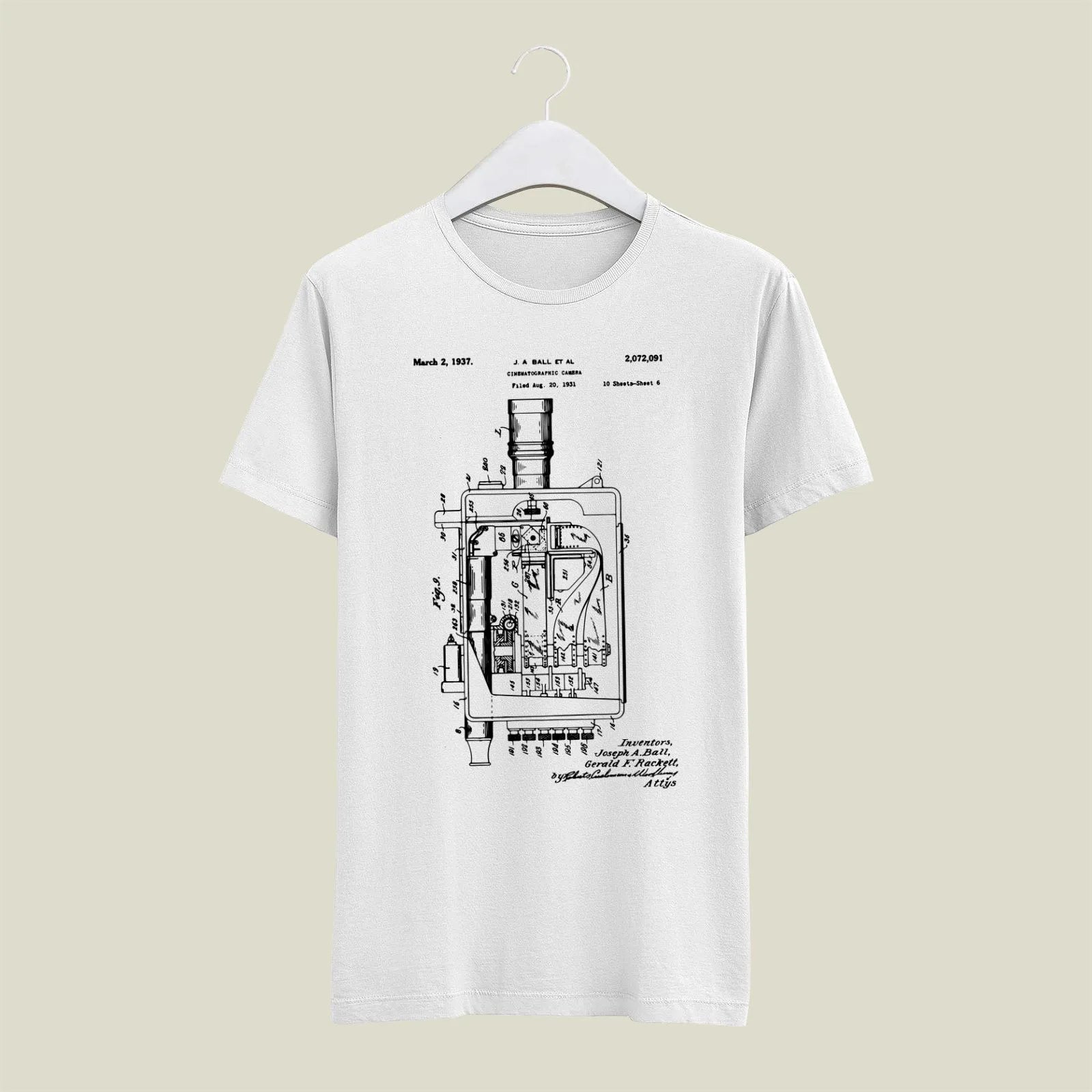 Camera Patent T-Shirt T-CMP170 Desichalchitra