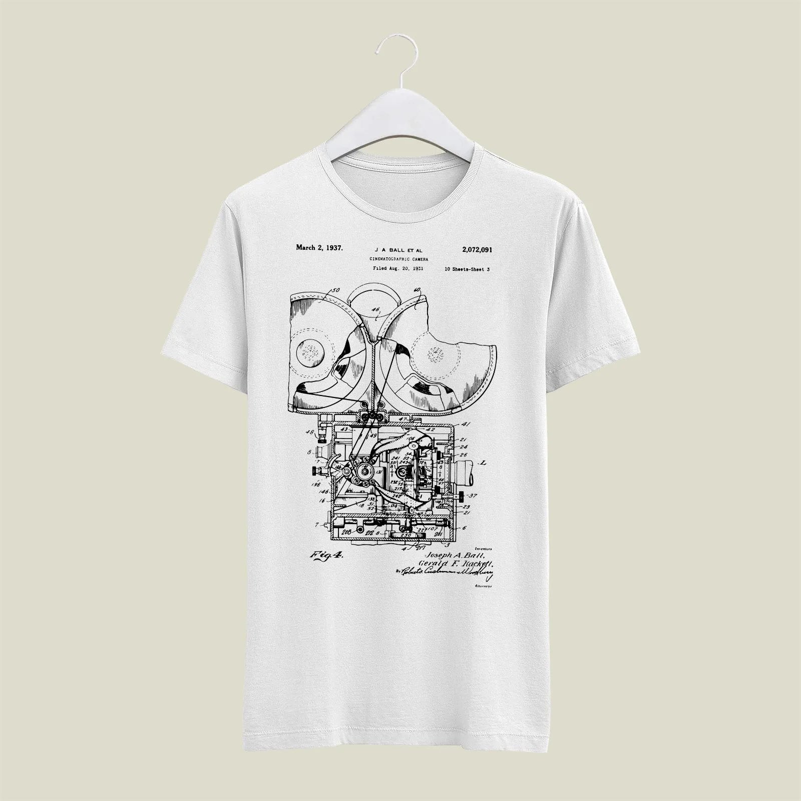 Camera Patent T-Shirt T-CMP172 Desichalchitra
